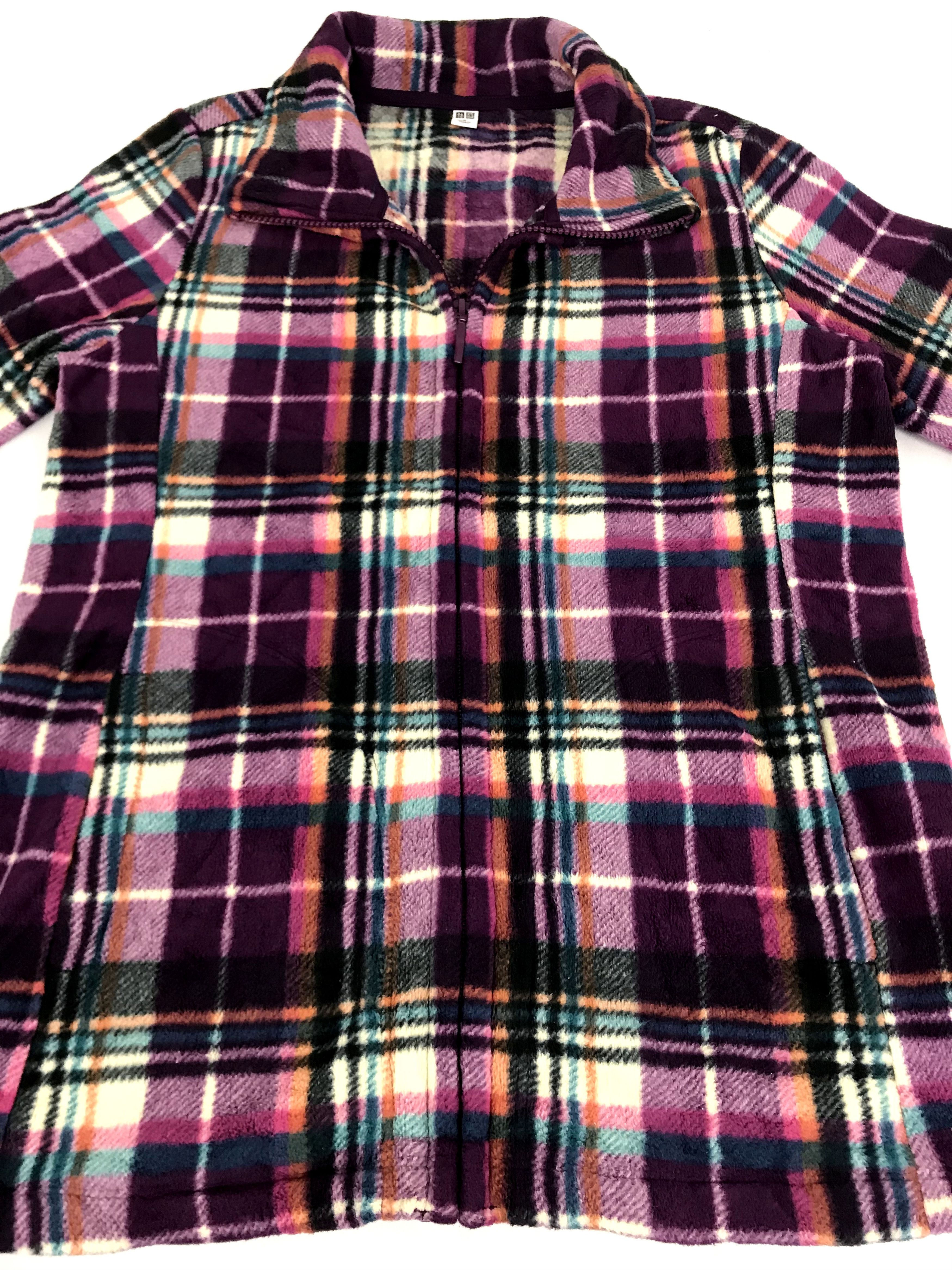 Japanese Brand Vintage Style Fleece Plaid Check Jacket Japanese Brand Size S / US 4 / IT 40 - 3 Thumbnail