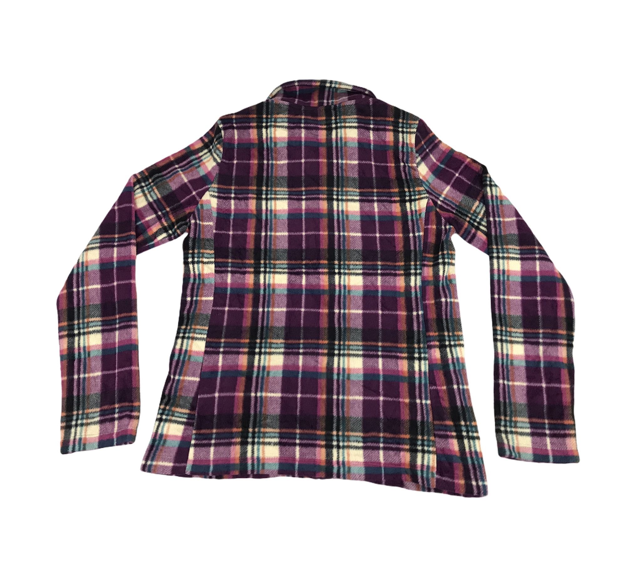 Japanese Brand Vintage Style Fleece Plaid Check Jacket Japanese Brand Size S / US 4 / IT 40 - 2 Thumbnail