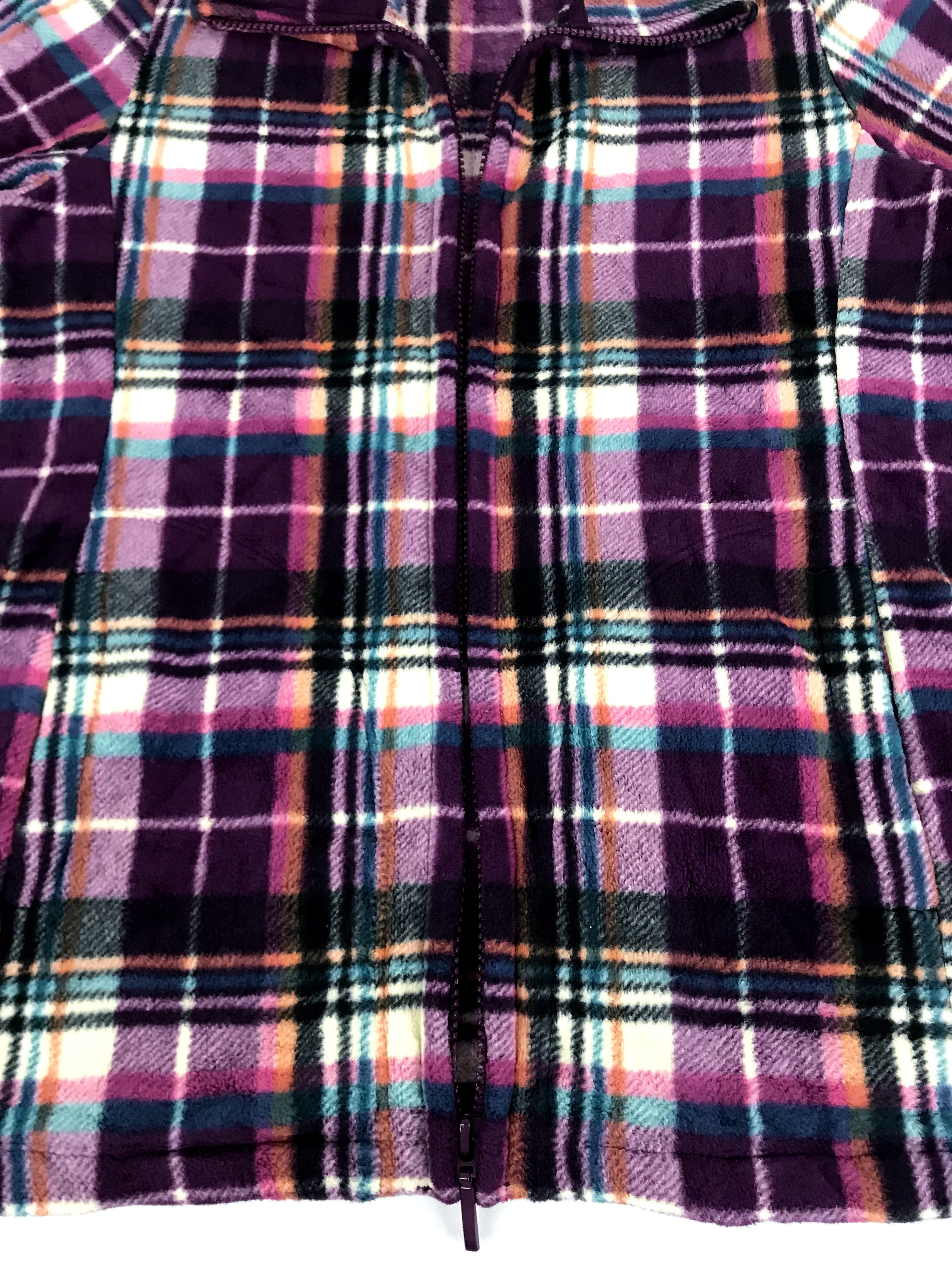 Japanese Brand Vintage Style Fleece Plaid Check Jacket Japanese Brand Size S / US 4 / IT 40 - 4 Thumbnail