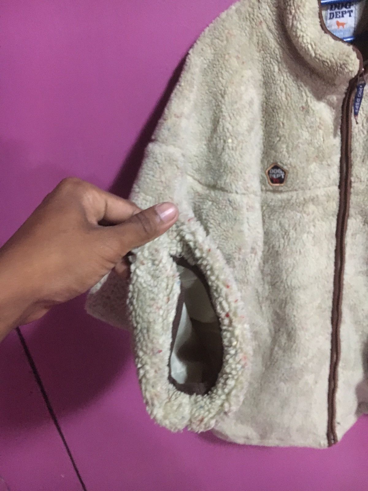 Japanese Brand DOG DEPT CREAM SIZE XL FLEECE JACKET JAPAN Size US XL / EU 56 / 4 - 7 Thumbnail