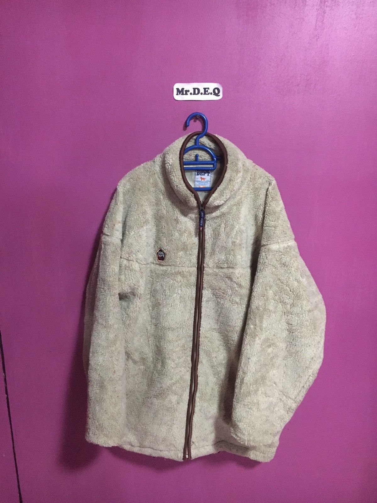 Japanese Brand DOG DEPT CREAM SIZE XL FLEECE JACKET JAPAN Size US XL / EU 56 / 4 - 1 Thumbnail