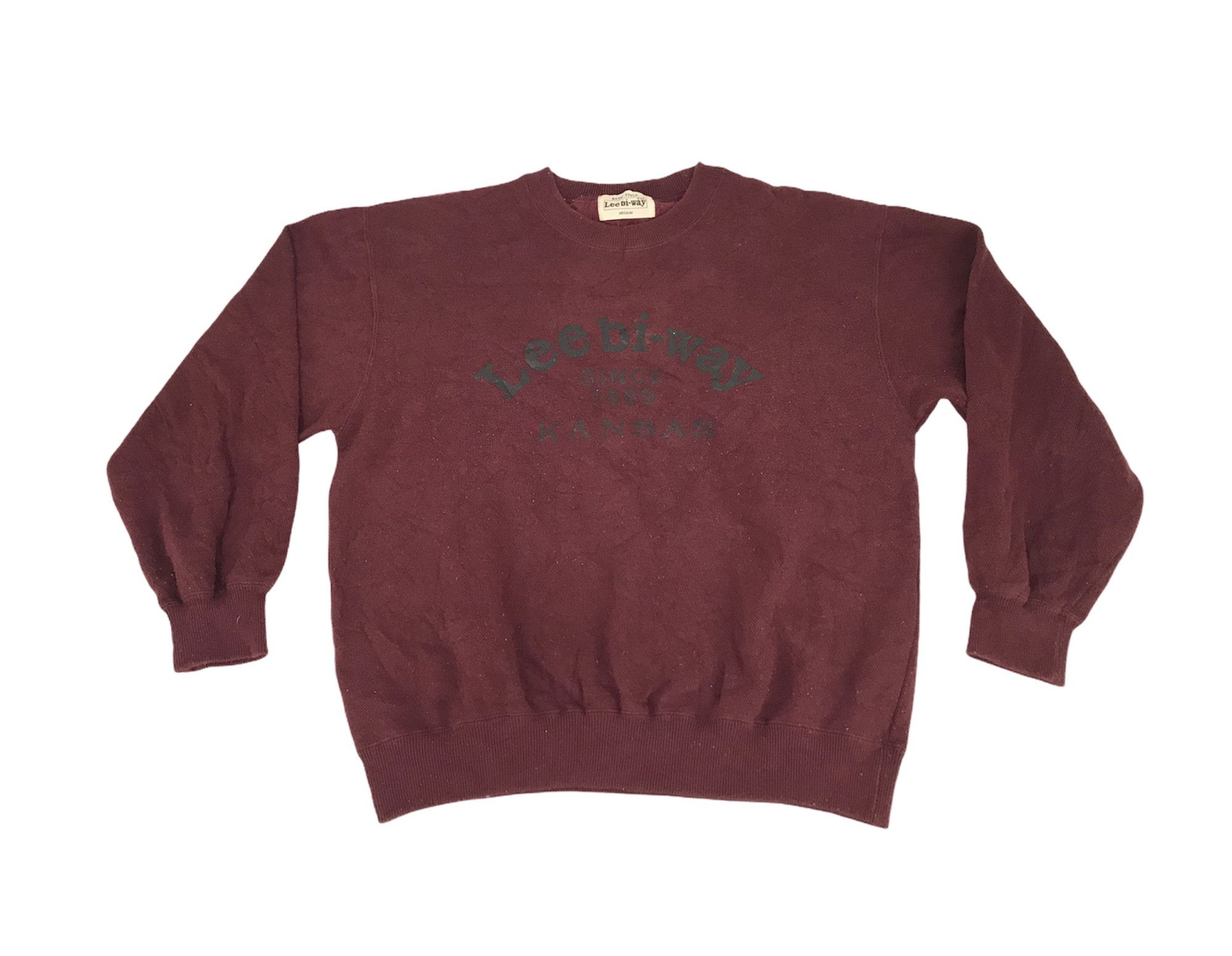 Japanese Brand Vintage Lee Bi Way Spell Out Logo Sweatshirt Pull Over Size M / US 6-8 / IT 42-44 - 1 Thumbnail