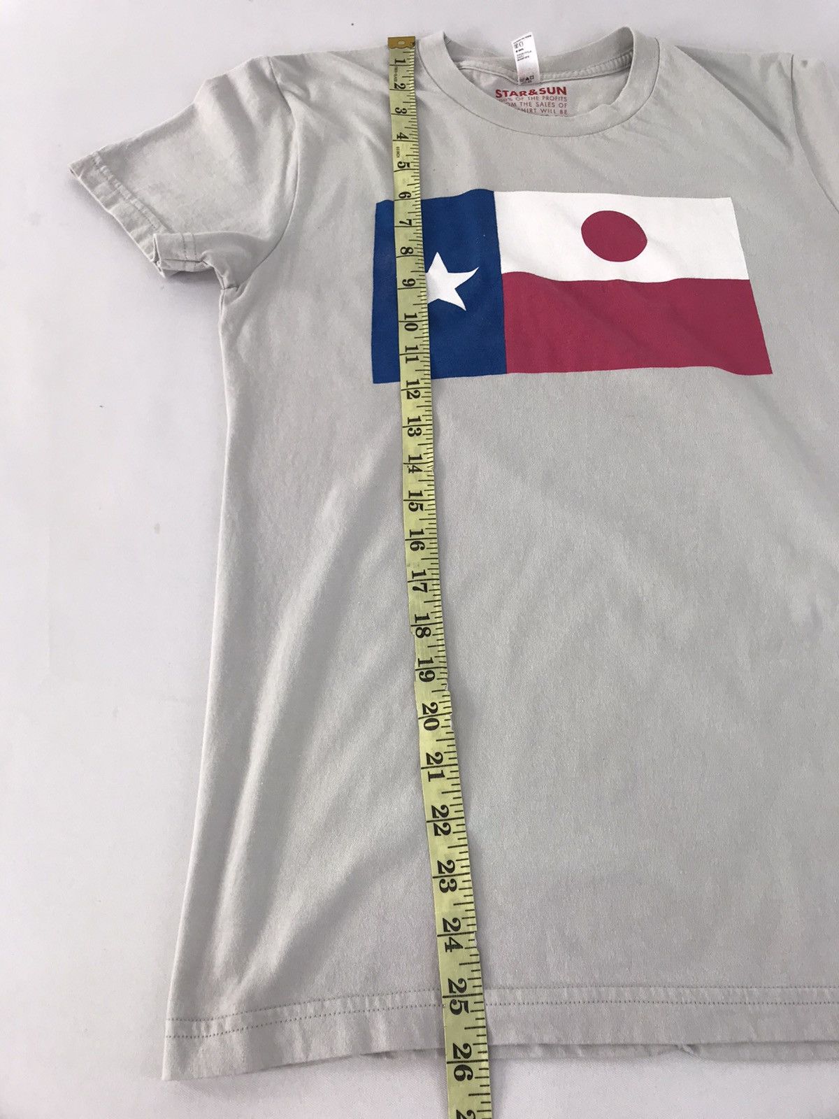 Vintage Star & Sun Donor Japanese Red Cross Like Chile Flag Tee Size US S / EU 44-46 / 1 - 9 Thumbnail
