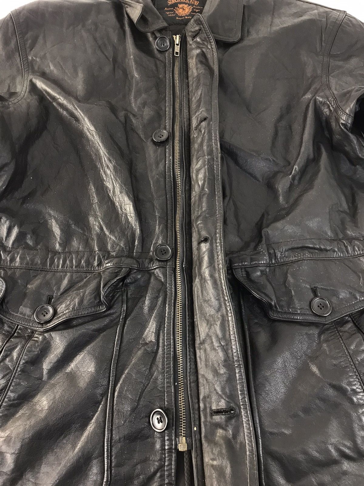 Japanese Brand Classic Leather Jacket Classic Fashion Brand Quilted Inner Size US L / EU 52-54 / 3 - 3 Thumbnail