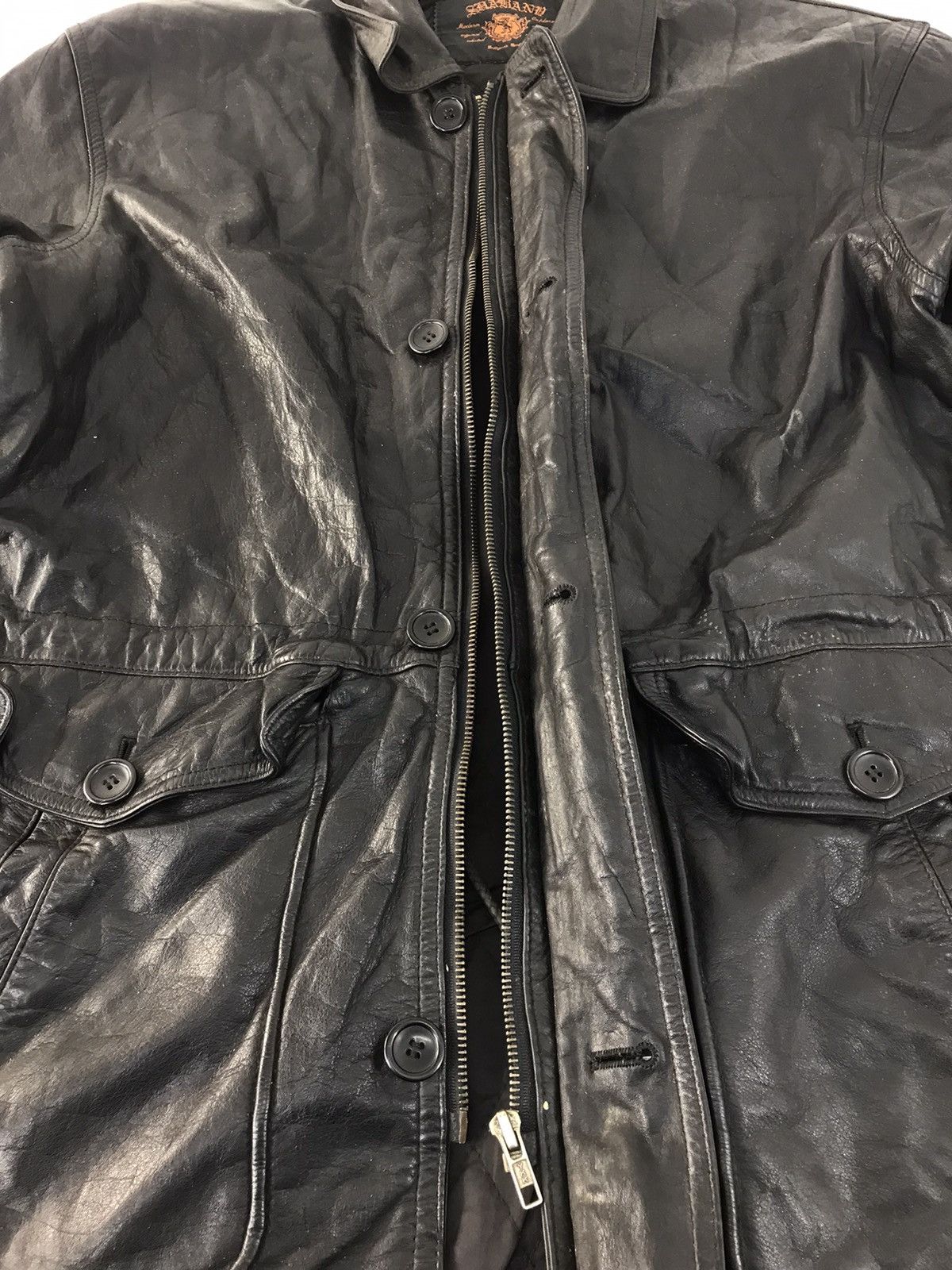 Japanese Brand Classic Leather Jacket Classic Fashion Brand Quilted Inner Size US L / EU 52-54 / 3 - 4 Thumbnail