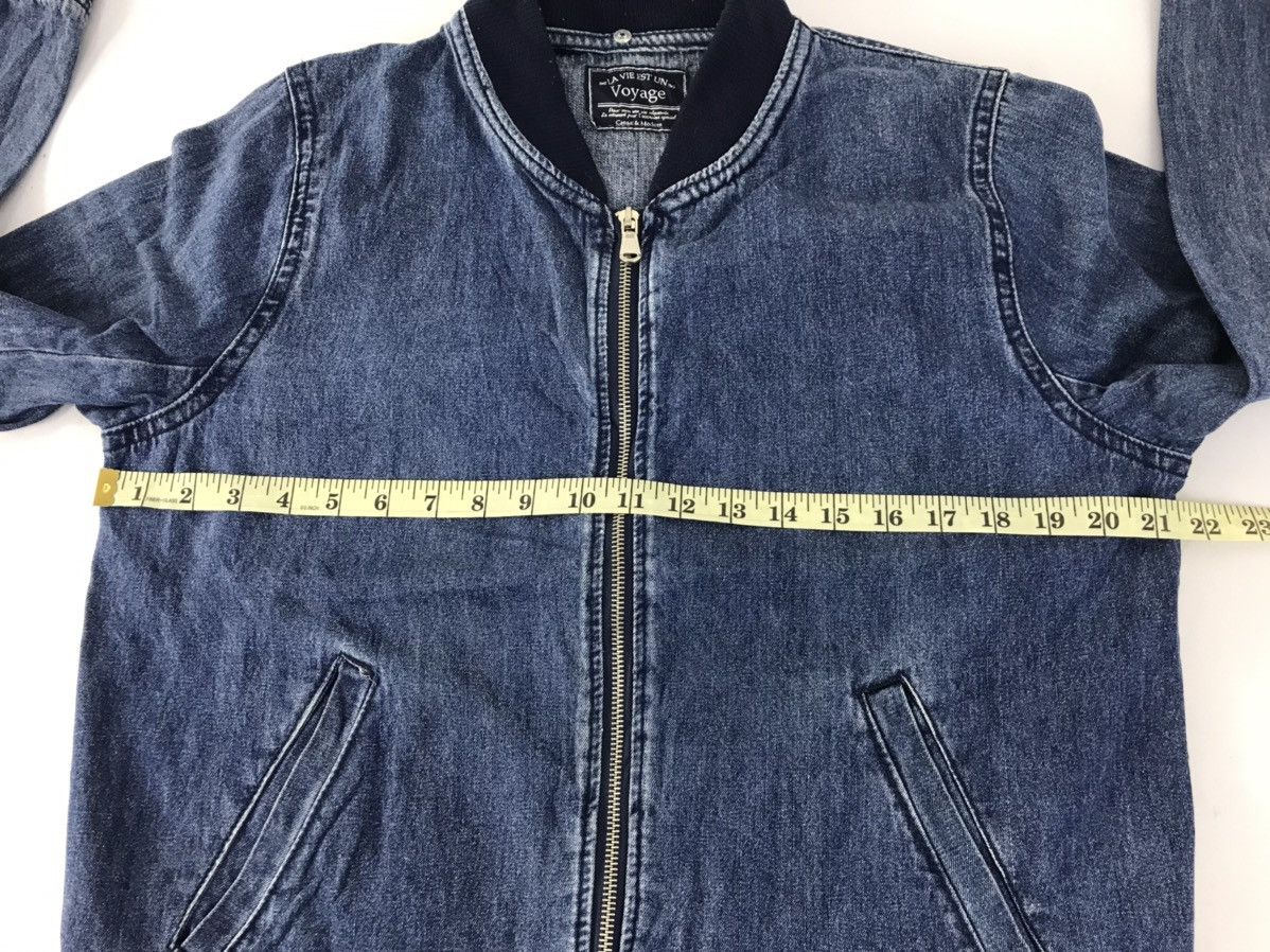 Japanese Brand × Vintage La Vie Est Un Voyage Bomber Jacket Wool Denim Snap Button Size US M / EU 48-50 / 2 - 9 Thumbnail