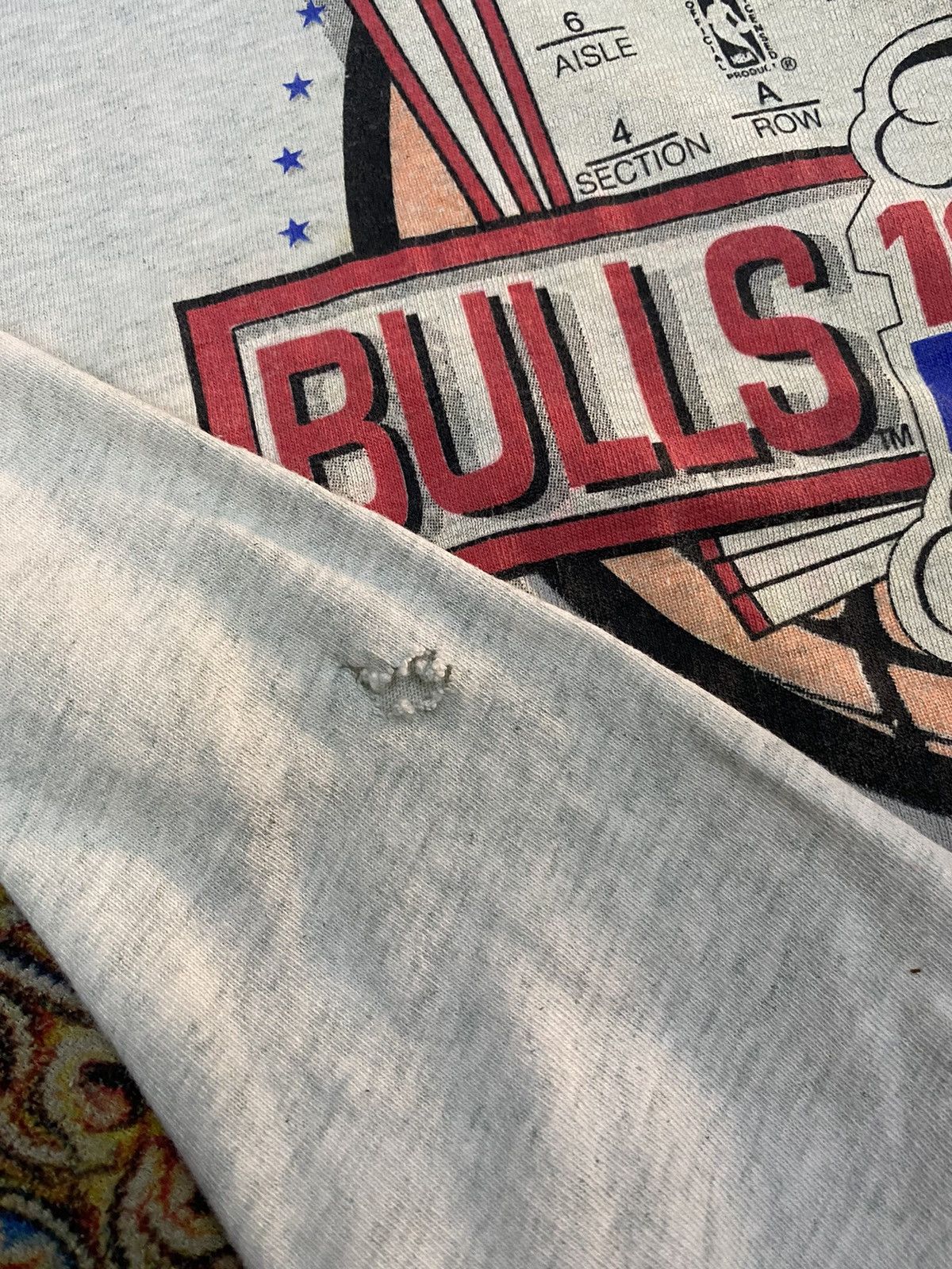 Fruit Of The Loom × NBA × Vintage Vintage 1992 NBA FINALS Chicago Bulls vs Portland Blazers Size US XL / EU 56 / 4 - 7 Thumbnail