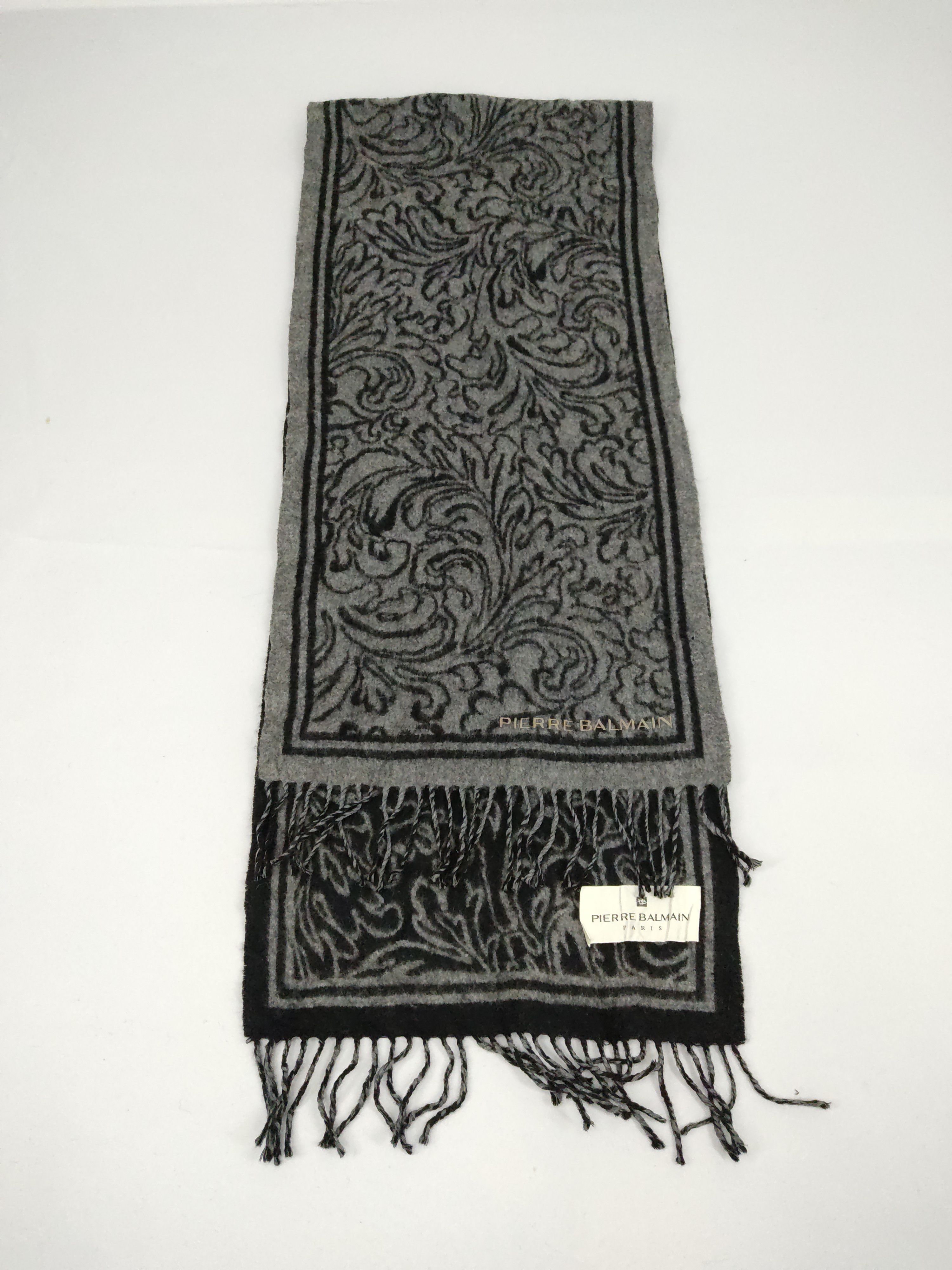 Designer × Pierre Balmain Pierre Balmain Paris Ethic Art Muffler Scarf 55 X 12 Size ONE SIZE - 4 Thumbnail
