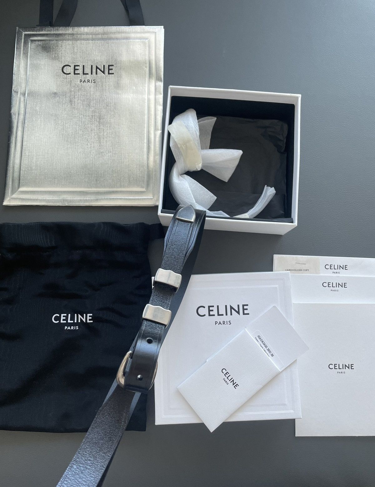 Celine × Hedi Slimane Extremely Rare Super Runway Classic Western Leather Belt Size 32 - 16 Thumbnail