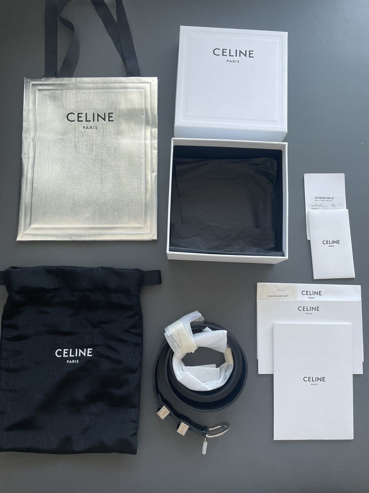 Celine × Hedi Slimane Extremely Rare Super Runway Classic Western Leather Belt Size 32 - 12 Thumbnail