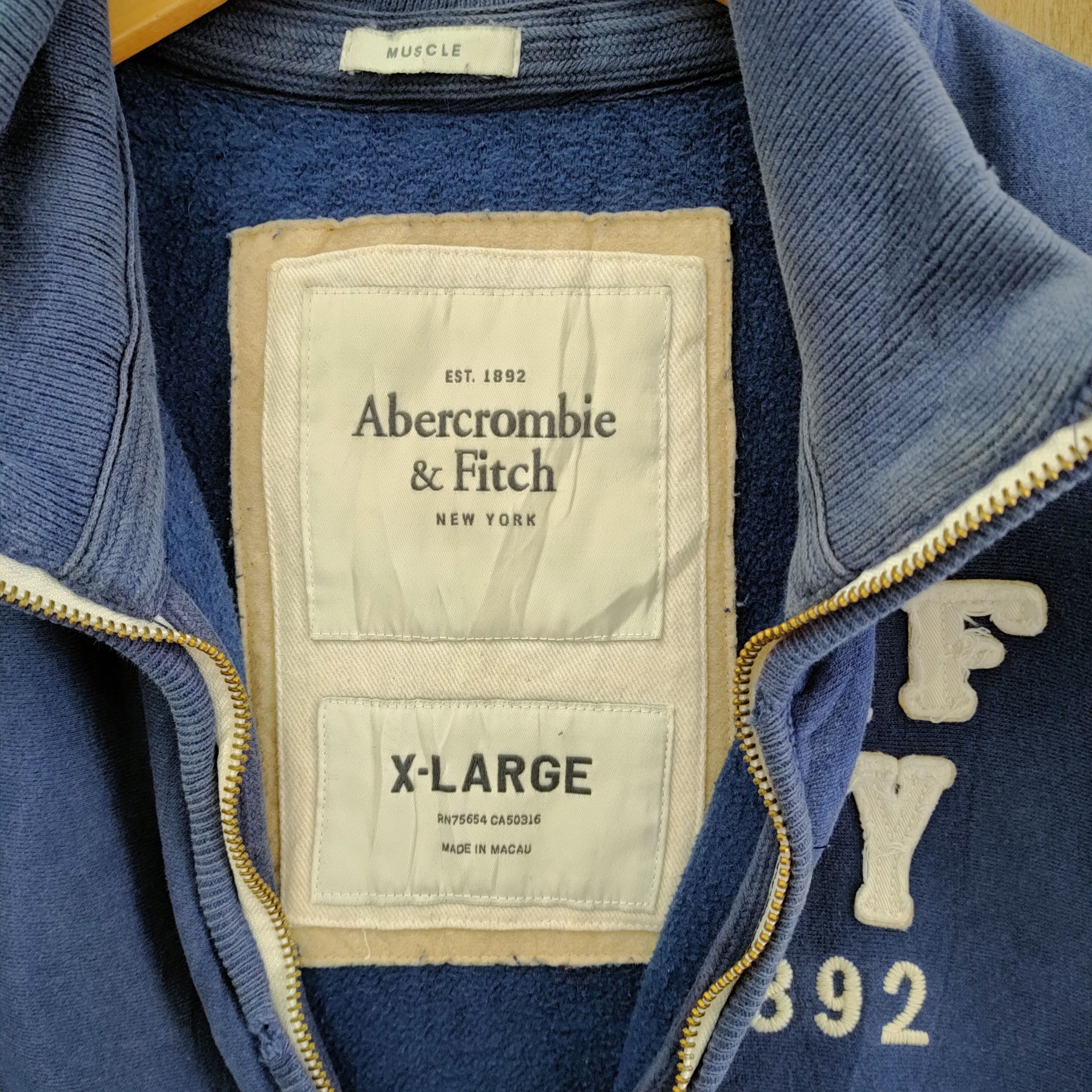 Abercrombie & Fitch × Vintage × X-LARGE ABERCROMBIE AND FITCH X-LARGE DISTRESSED FADED SWEATSHIRT Size US L / EU 52-54 / 3 - 10 Thumbnail