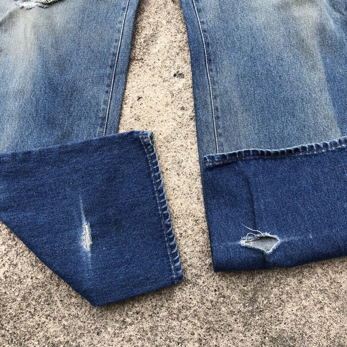 Converse 🔥Thrash🔥Converse Stoned Wash Rips Baggy Relaxed Denim Jeans Size US 30 / EU 46 - 8 Thumbnail