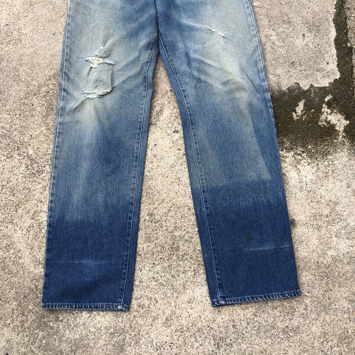 Converse 🔥Thrash🔥Converse Stoned Wash Rips Baggy Relaxed Denim Jeans Size US 30 / EU 46 - 3 Thumbnail