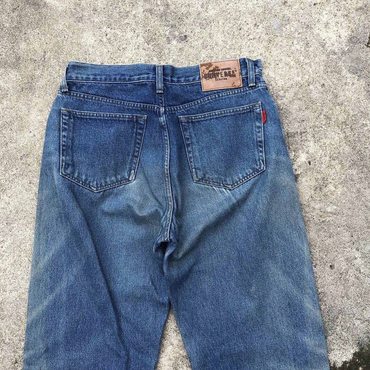 Converse 🔥Thrash🔥Converse Stoned Wash Rips Baggy Relaxed Denim Jeans Size US 30 / EU 46 - 5 Thumbnail