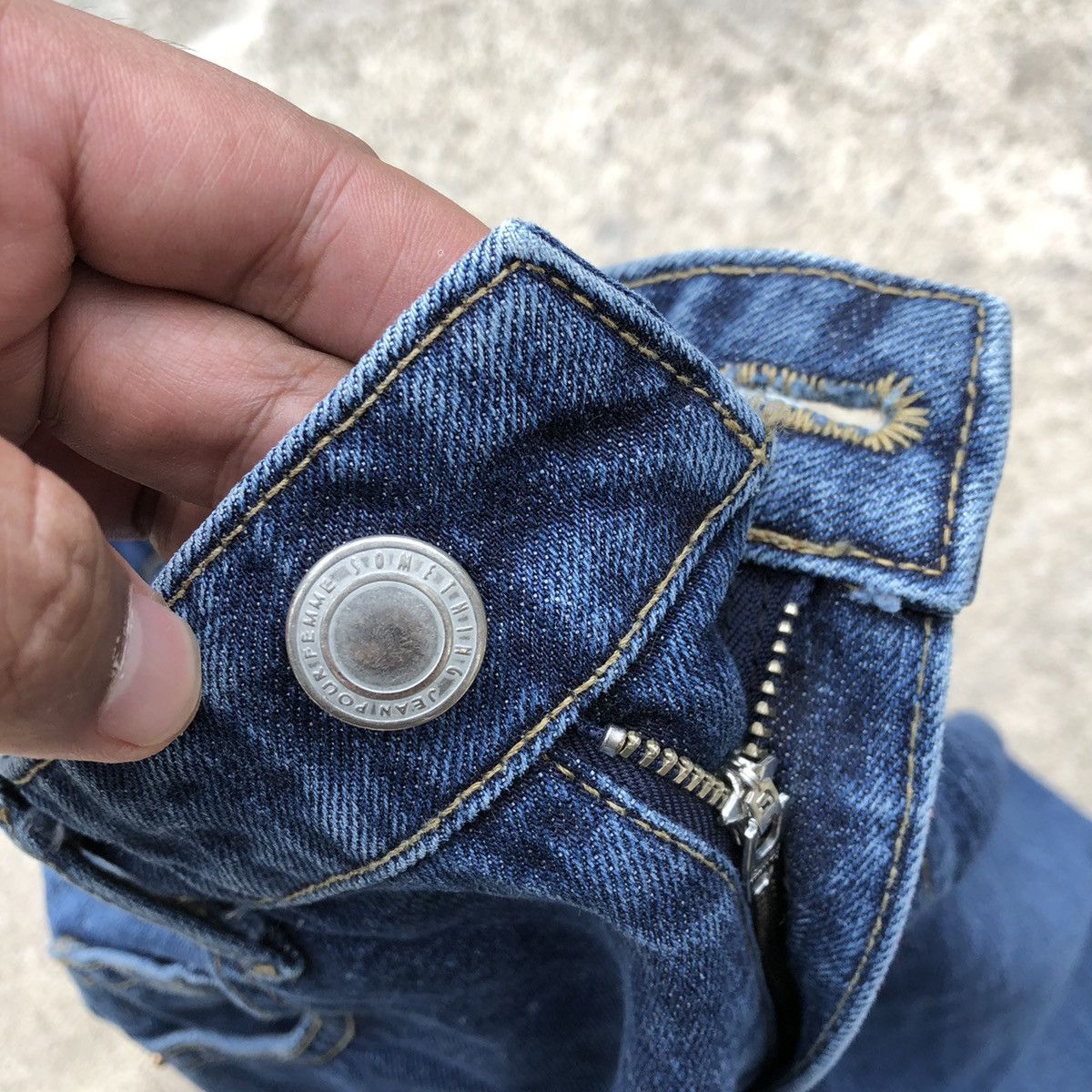 Designer × Edwin 🔥Rare🔥Edwin Something Page Boy Open Leg Relaxed Denim Jeans Size US 30 / EU 46 - 12 Thumbnail