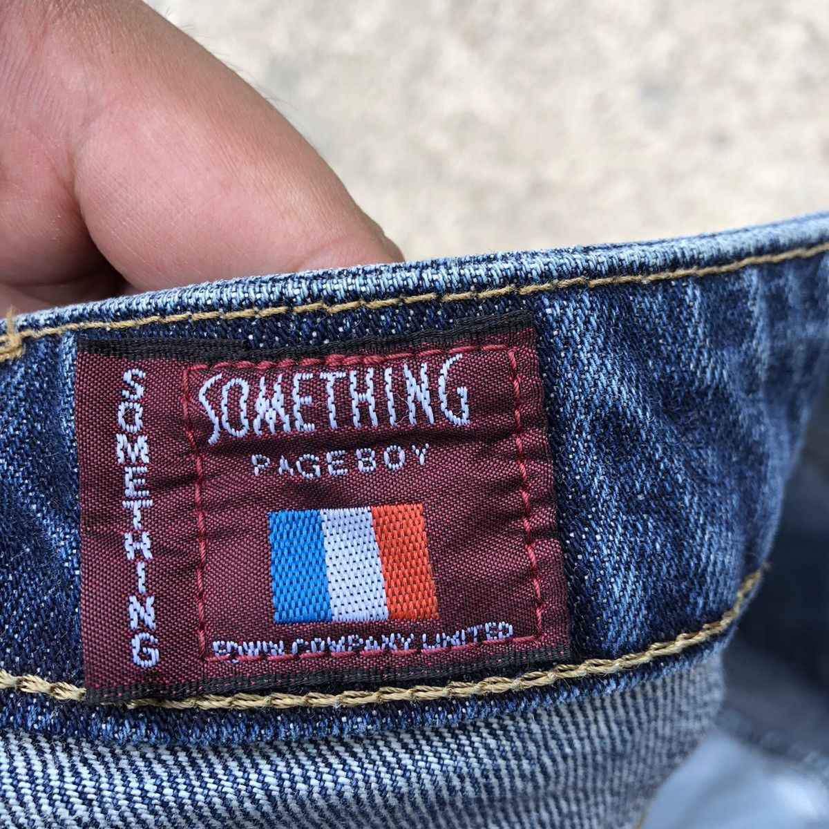 Designer × Edwin 🔥Rare🔥Edwin Something Page Boy Open Leg Relaxed Denim Jeans Size US 30 / EU 46 - 15 Thumbnail