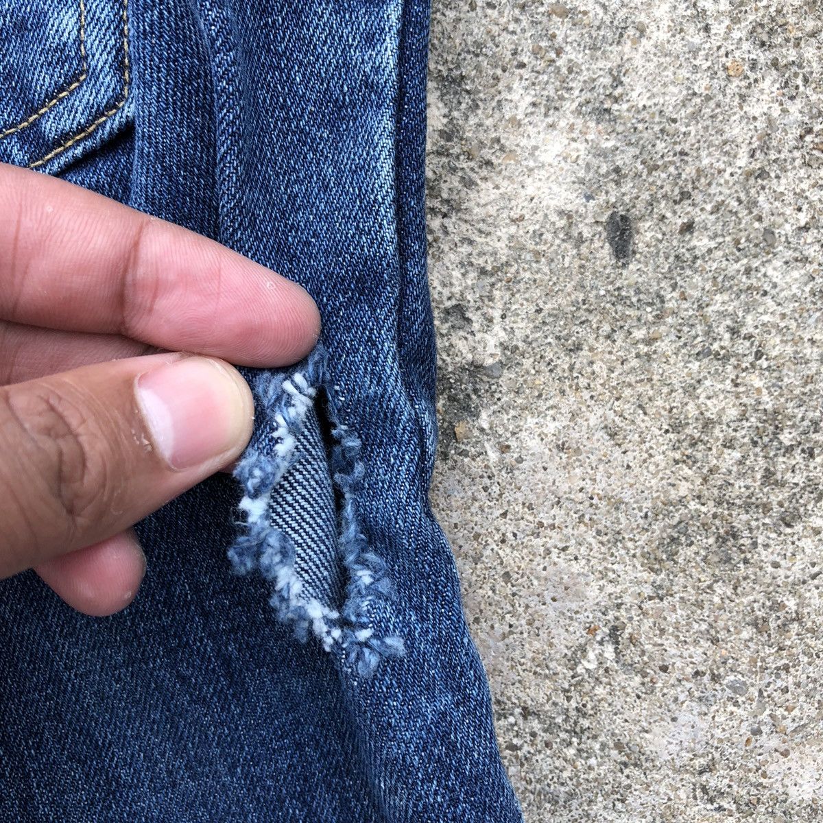 Designer × Edwin 🔥Rare🔥Edwin Something Page Boy Open Leg Relaxed Denim Jeans Size US 30 / EU 46 - 7 Thumbnail