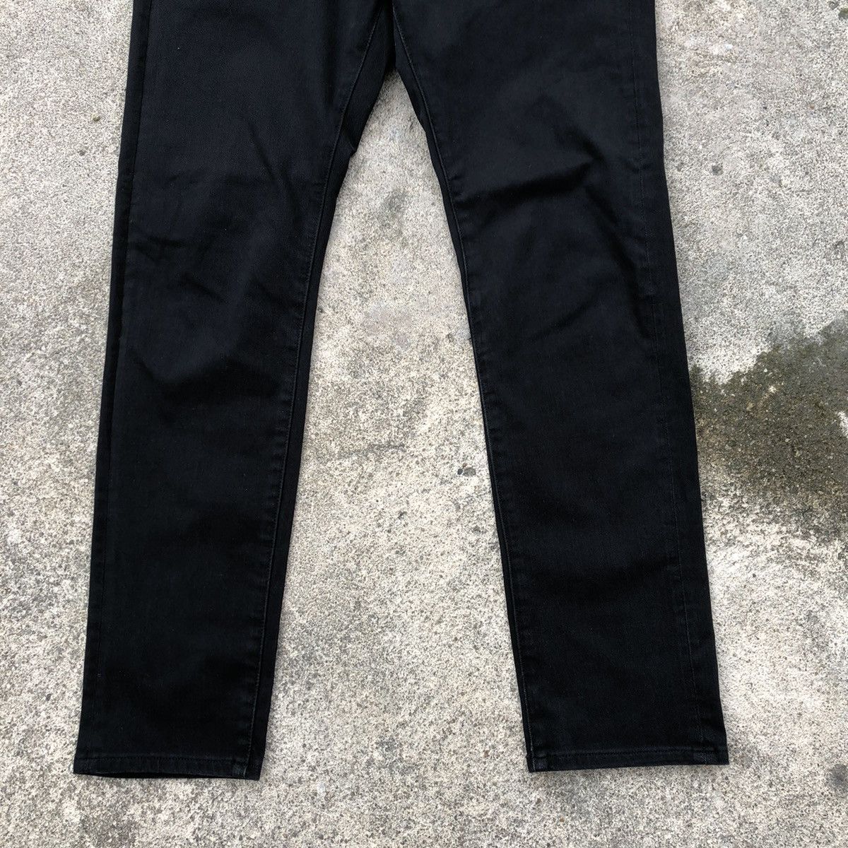 Global Work × Japanese Brand 🔥Rare🔥🇯🇵Global Work Super Black Rips Slim Fit Denim Jeans Size US 32 / EU 48 - 3 Thumbnail