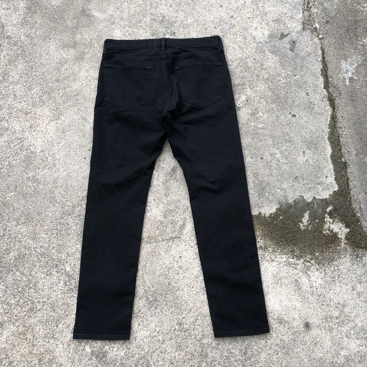 Global Work × Japanese Brand 🔥Rare🔥🇯🇵Global Work Super Black Rips Slim Fit Denim Jeans Size US 32 / EU 48 - 4 Thumbnail