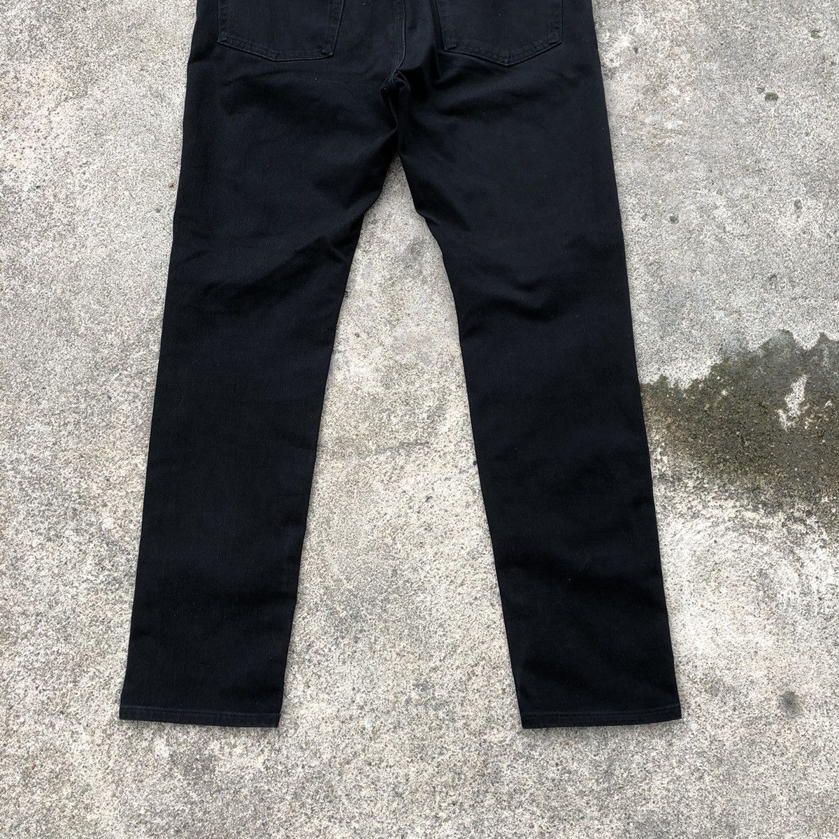 Global Work × Japanese Brand 🔥Rare🔥🇯🇵Global Work Super Black Rips Slim Fit Denim Jeans Size US 32 / EU 48 - 6 Thumbnail