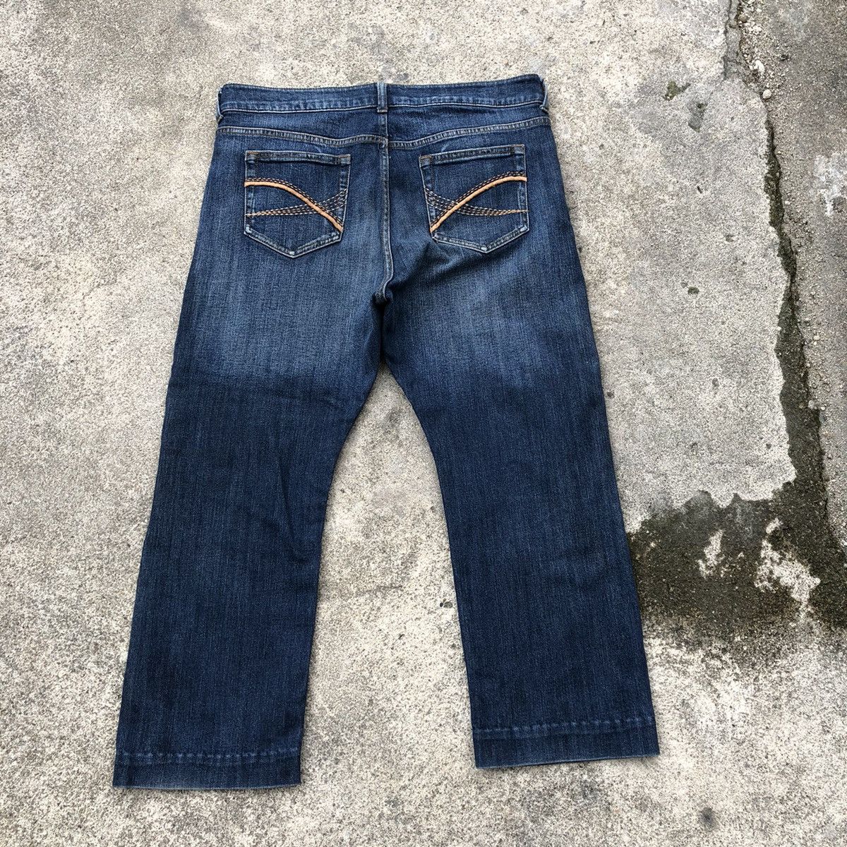 Designer × Japanese Brand 🔥Rare🔥🇯🇵Closshi Real Jeans Double Knee Rips Denim Jeans Size US 35 - 4 Thumbnail