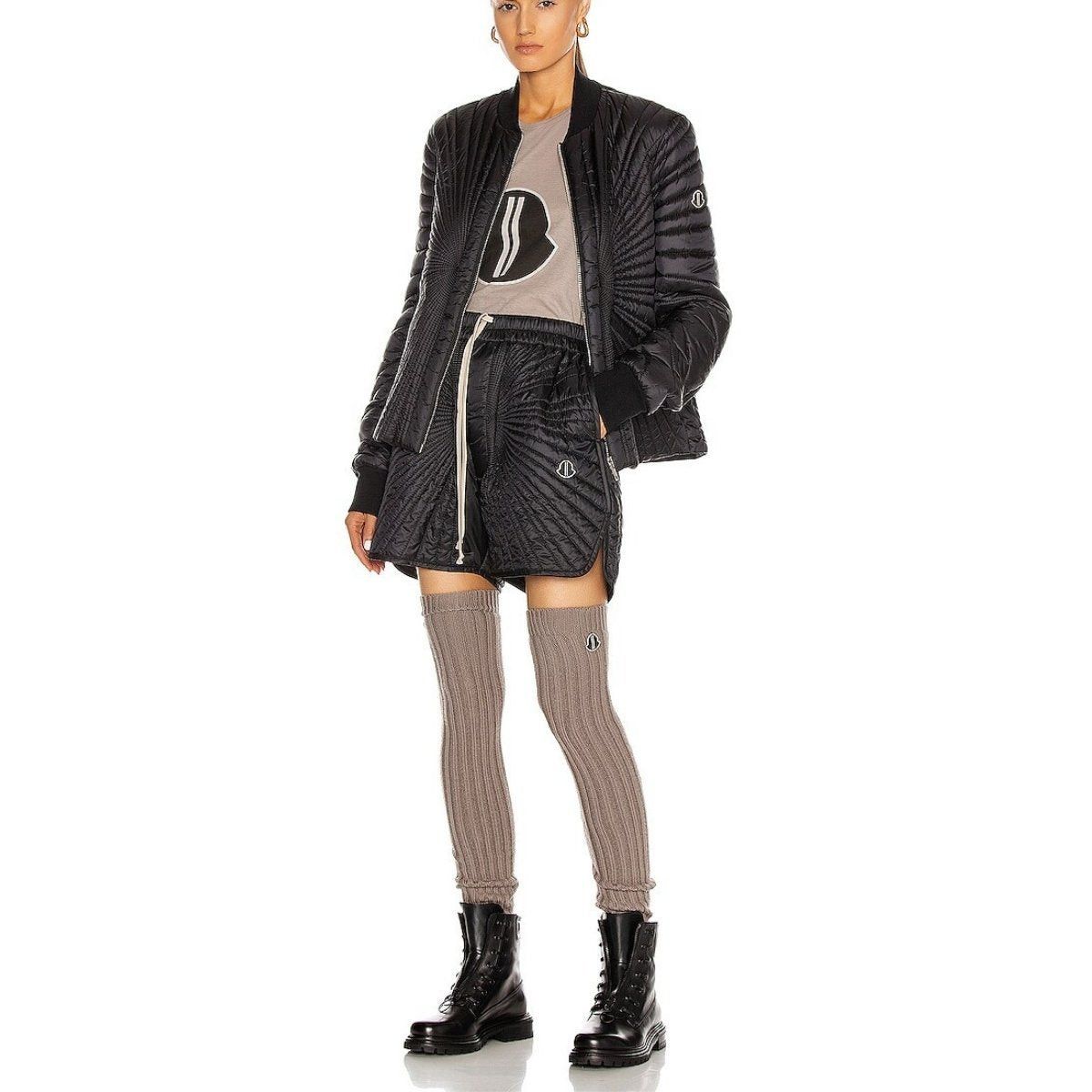 Rick Owens Thigh-High Wool Stockings Size ONE SIZE - 2 Thumbnail