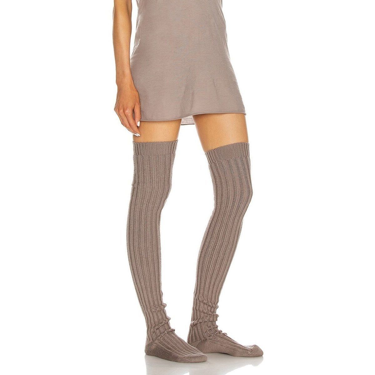 Rick Owens Thigh-High Wool Stockings Size ONE SIZE - 3 Thumbnail