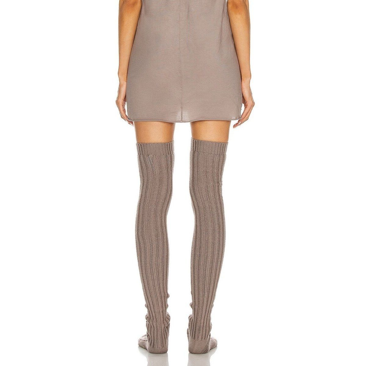 Rick Owens Thigh-High Wool Stockings Size ONE SIZE - 5 Thumbnail