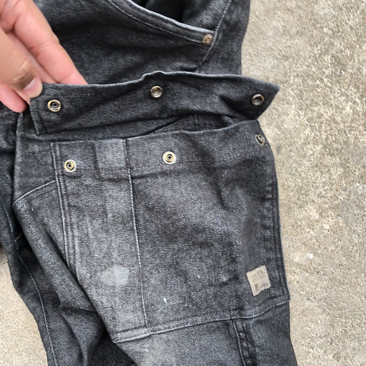 Designer × Japanese Brand 🔥Sick🔥🇯🇵Toughness Double Knee Tactical Pockets Denim Jeans Size US 34 / EU 50 - 17 Thumbnail