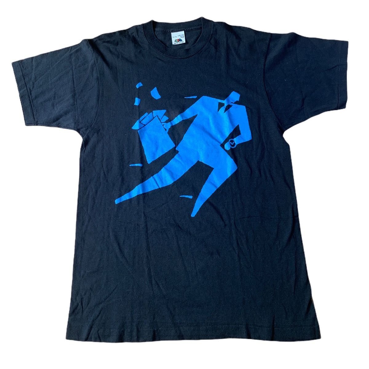 Band Tees × Vintage Vintage 90s Business Man Watch Art Single Stitch T Shirt Size US XL / EU 56 / 4 - 2 Thumbnail