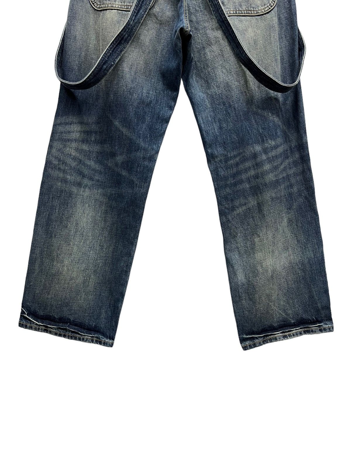 Gap GAP Easy Fit Baggy Distressed Denim Bondage Suspender Jeans Size US 32 / EU 48 - 7 Thumbnail