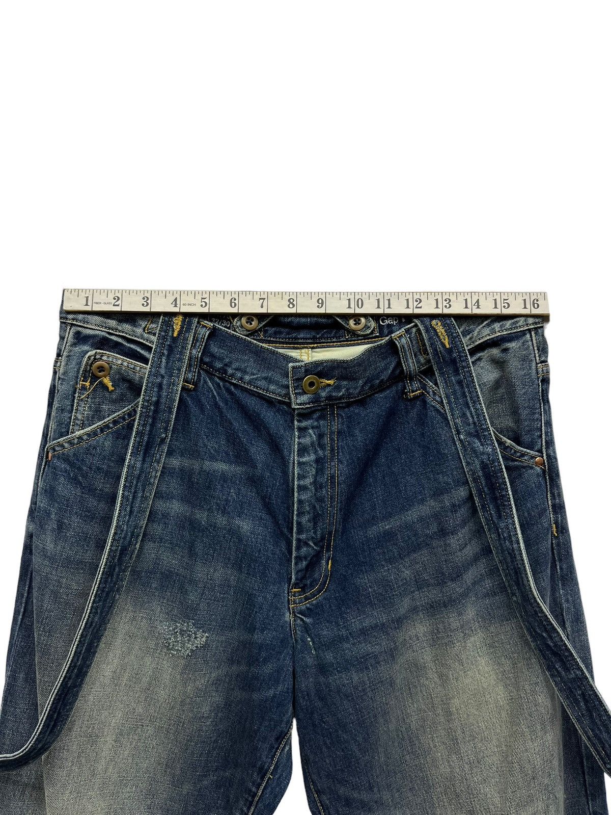 Gap GAP Easy Fit Baggy Distressed Denim Bondage Suspender Jeans Size US 32 / EU 48 - 12 Thumbnail