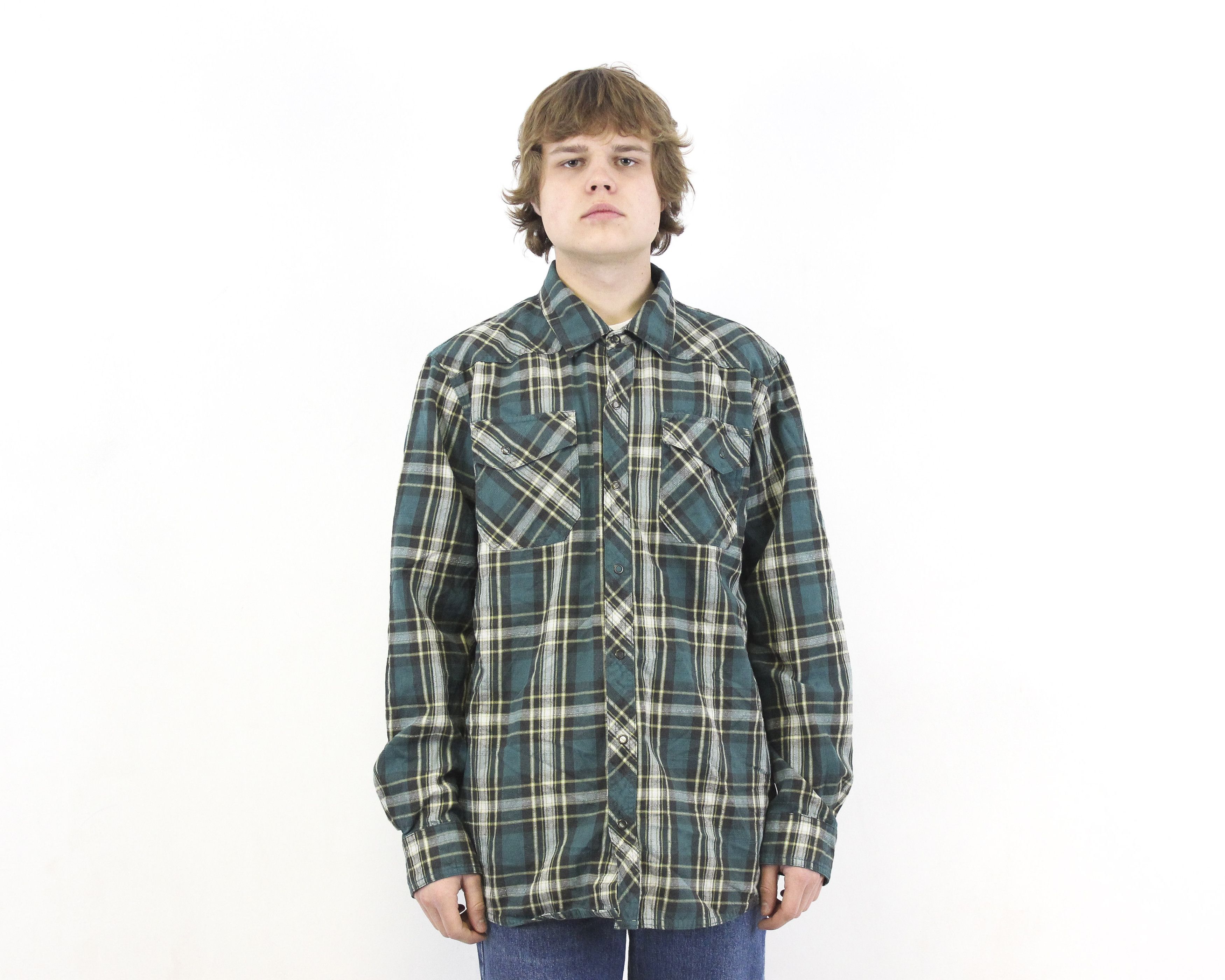 L.L. Bean L Wool Blend Flannel Over Shirt Tartan Plaid Long Sleeve Size US L / EU 52-54 / 3 - 1 Thumbnail