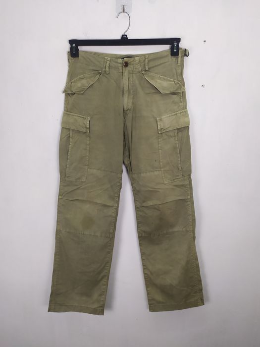 Vintage SAGE DE CRET FADED COLOUR CARGO PANTS/TACTICAL CARGO PANTS ...