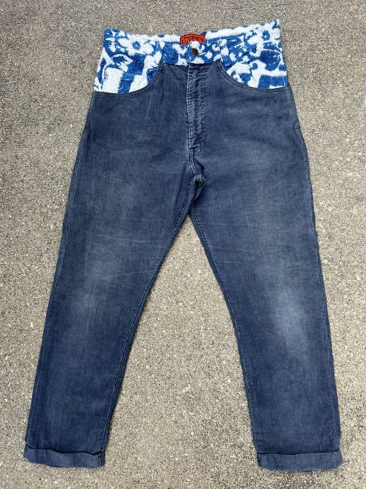 image of Old Park Japan Reconstructed Levi’S Corduroy Cropped Pant in Fade Gray, Men's (Size 30)