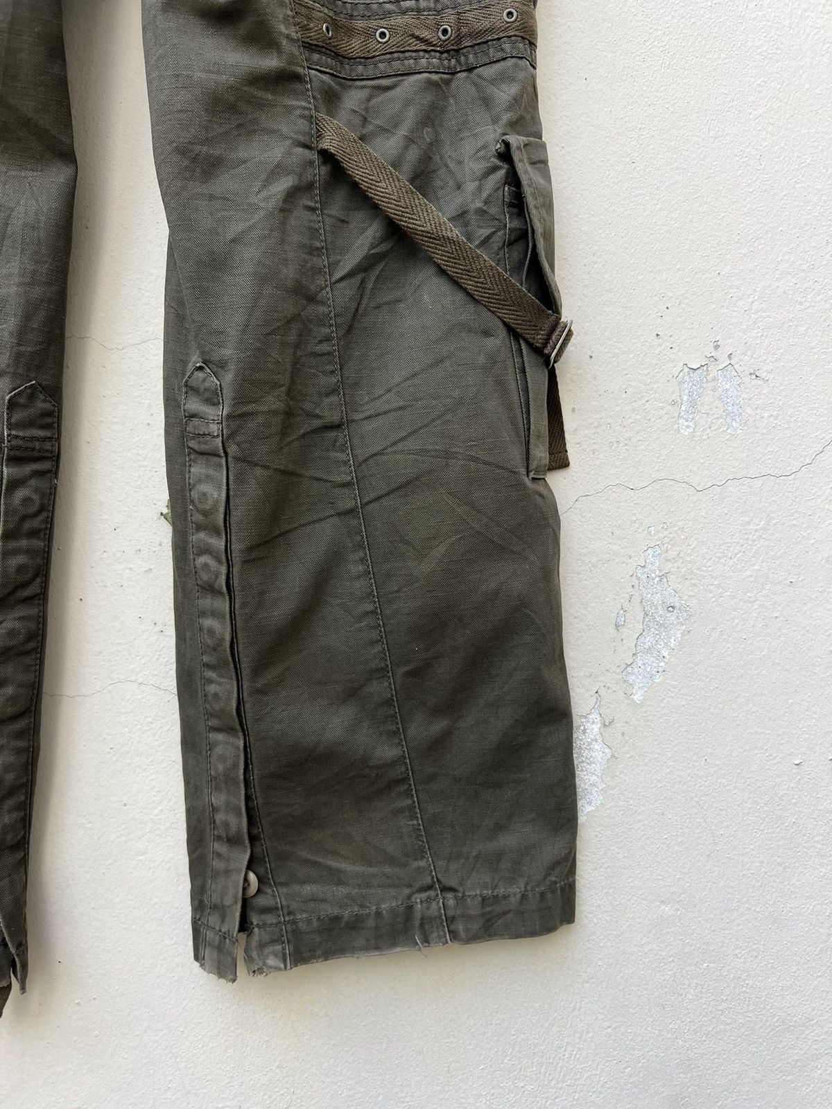 PPFM Vintage PPFM Japan Distress Tactical Cargo Trouser Pant Size US 31 - 21 Thumbnail