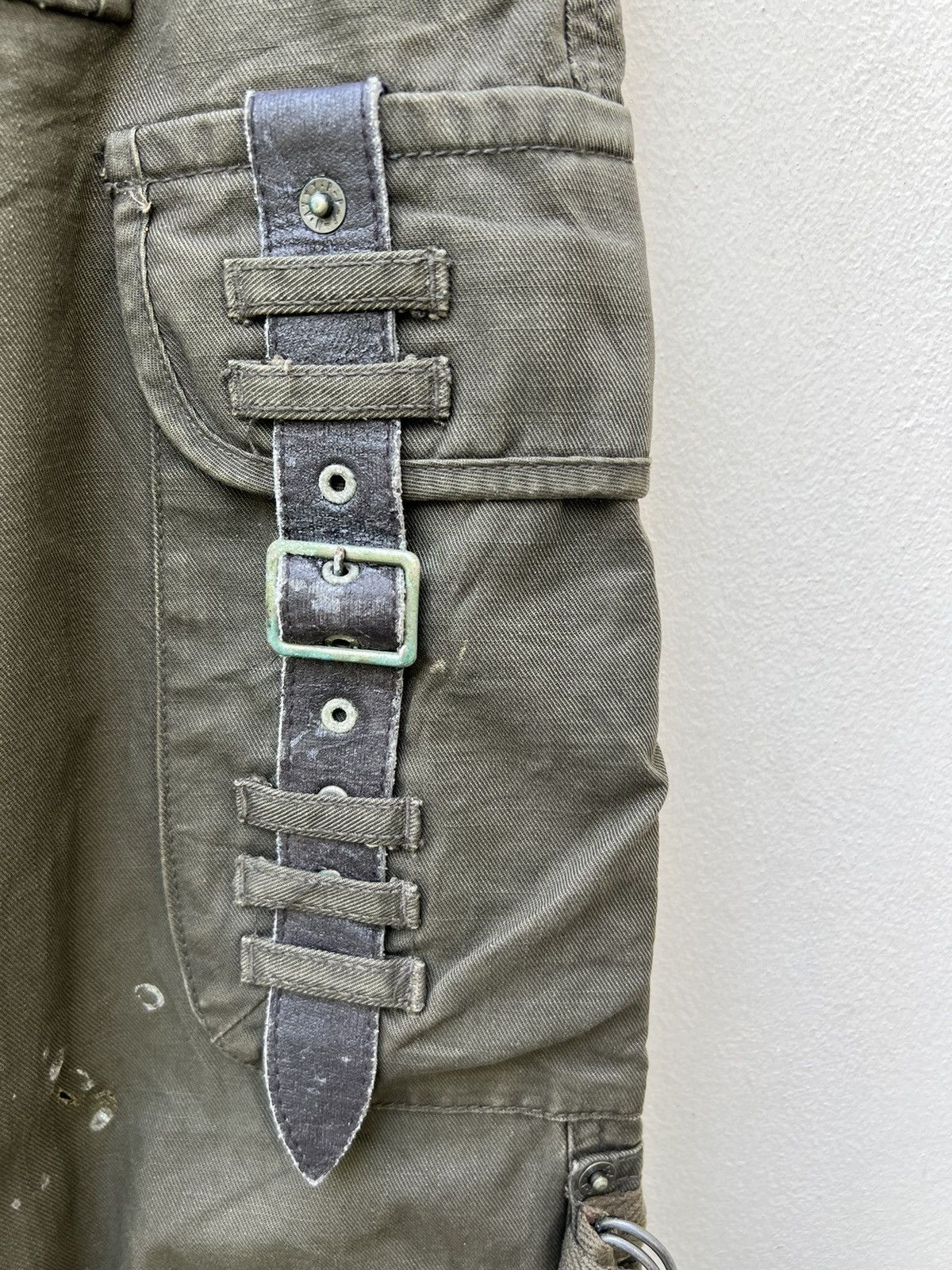 PPFM Vintage PPFM Japan Distress Tactical Cargo Trouser Pant Size US 31 - 13 Thumbnail
