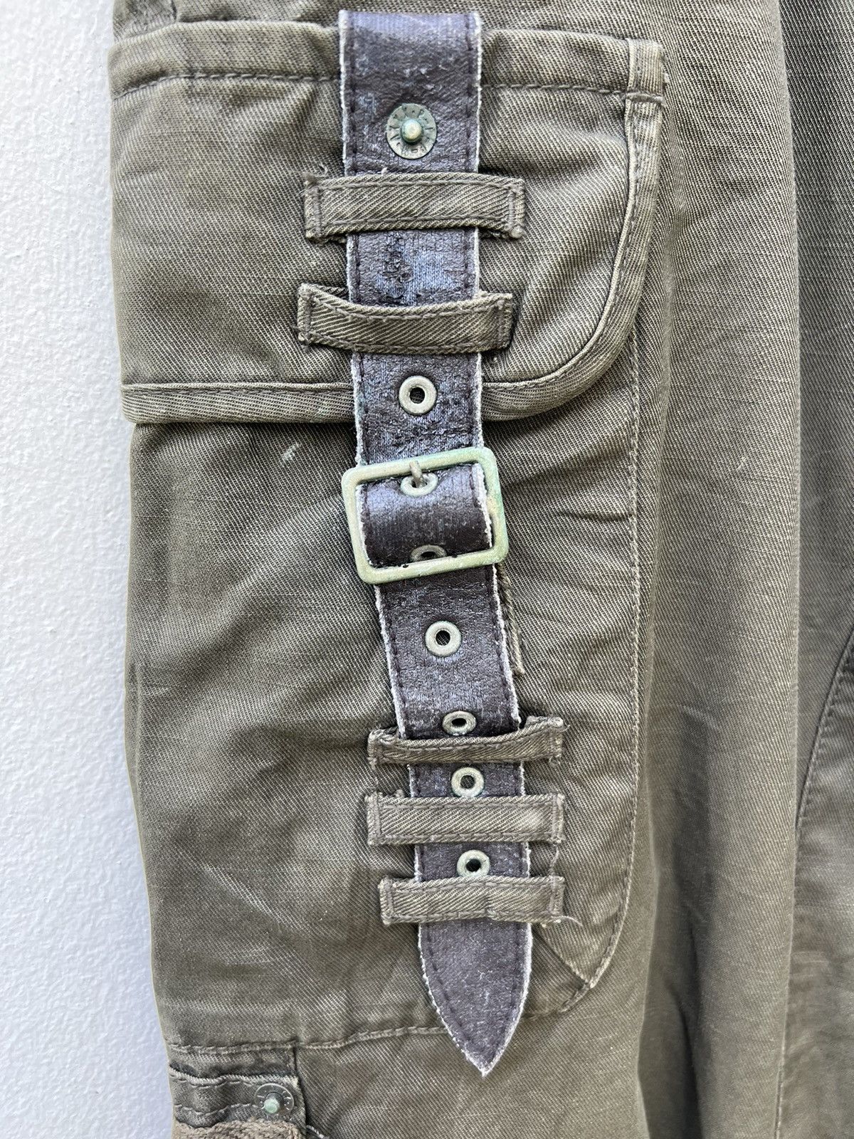 PPFM Vintage PPFM Japan Distress Tactical Cargo Trouser Pant Size US 31 - 9 Thumbnail