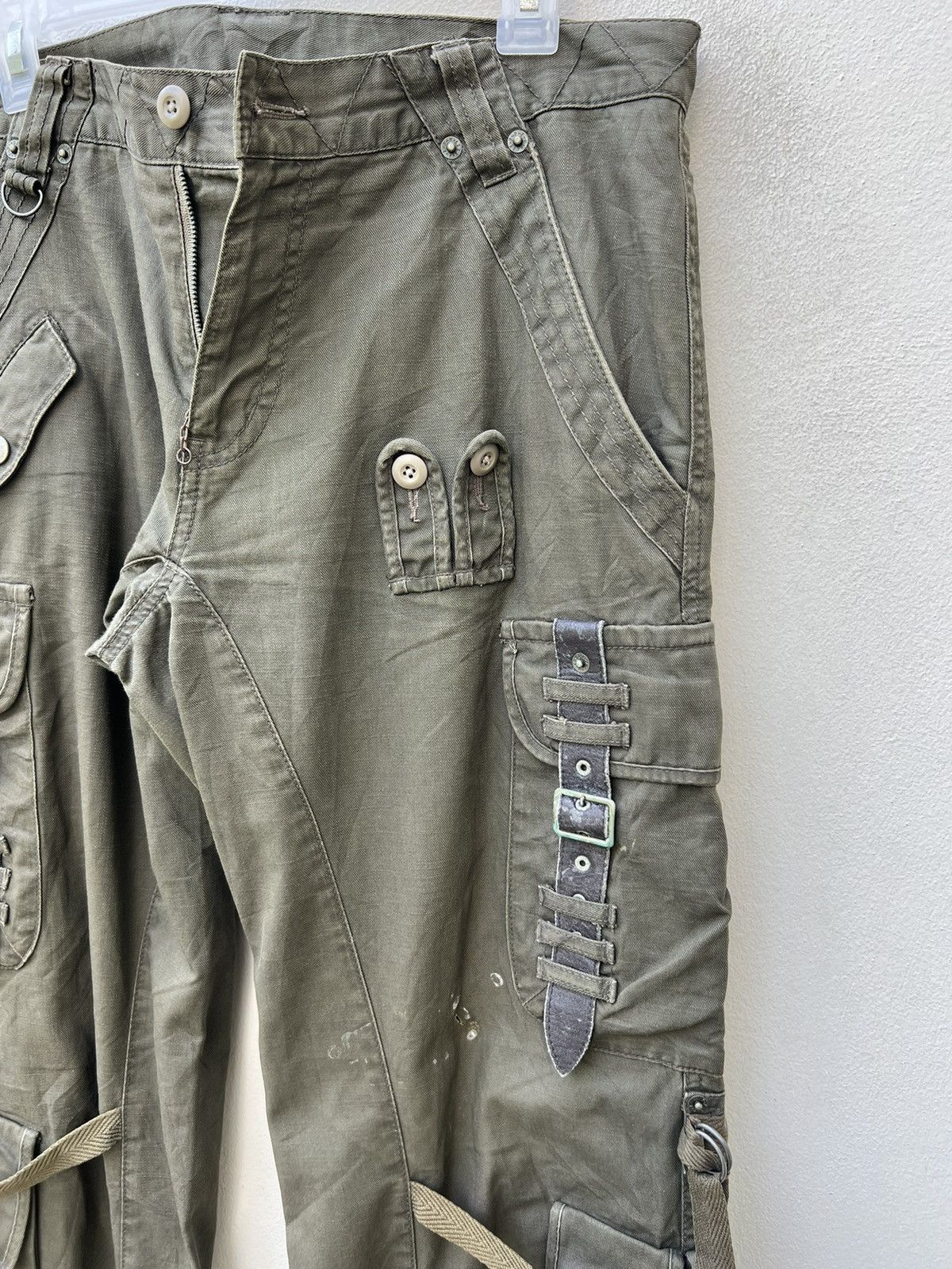 PPFM Vintage PPFM Japan Distress Tactical Cargo Trouser Pant Size US 31 - 12 Thumbnail