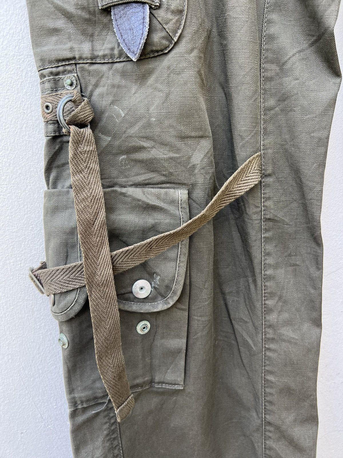 PPFM Vintage PPFM Japan Distress Tactical Cargo Trouser Pant Size US 31 - 10 Thumbnail