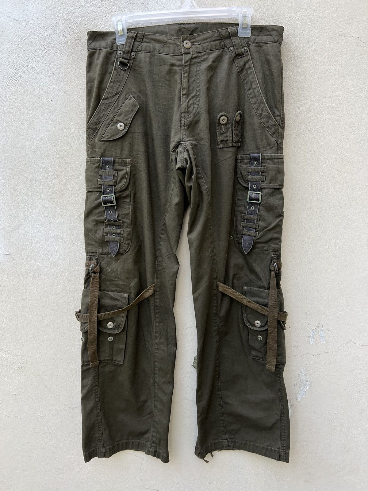 PPFM Vintage PPFM Japan Distress Tactical Cargo Trouser Pant Size US 31 - 6 Thumbnail