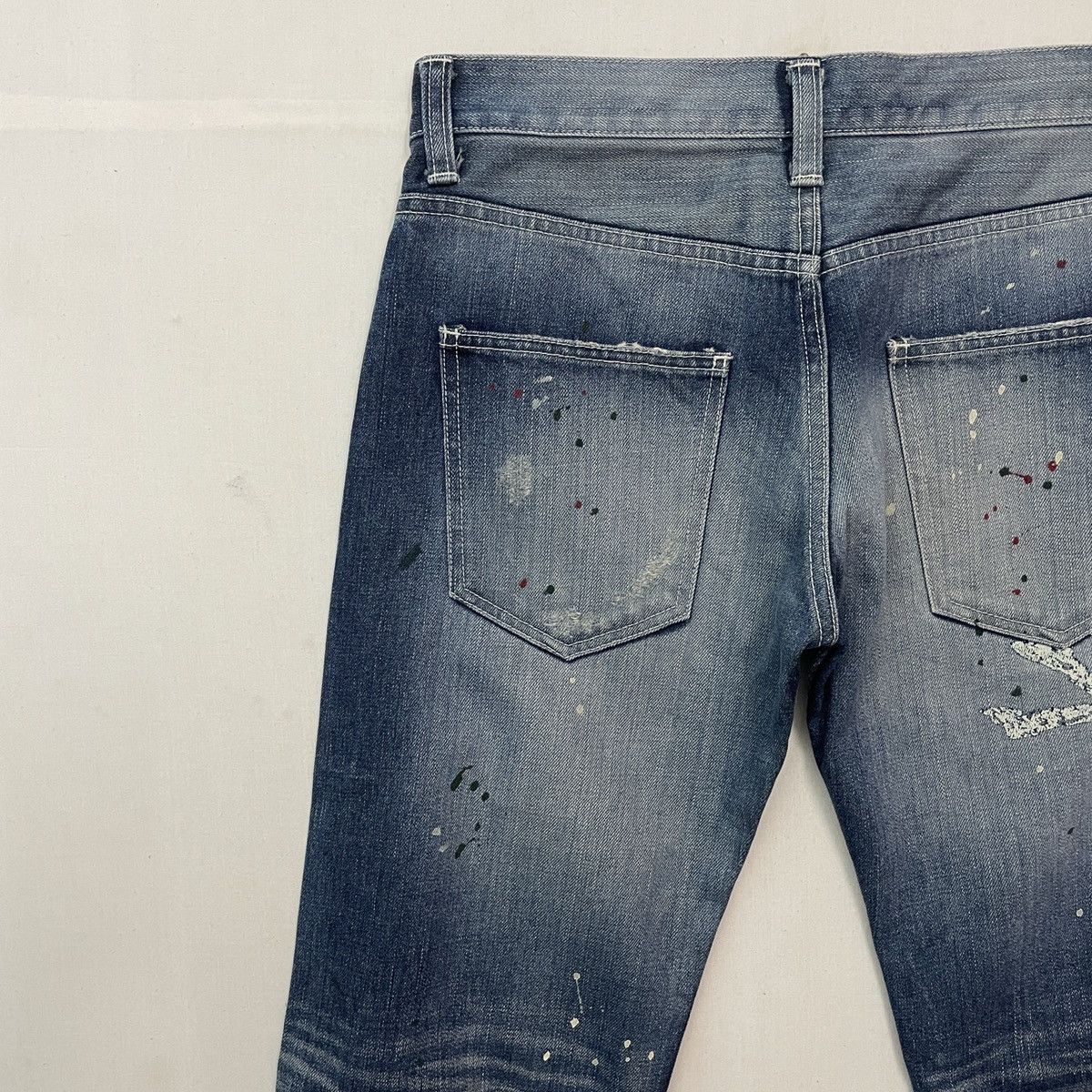 10 Deep × Japanese Brand Vintage DEEP Distreesed Splish Painter Denim Jeans Pants Size US 30 / EU 46 - 9 Thumbnail