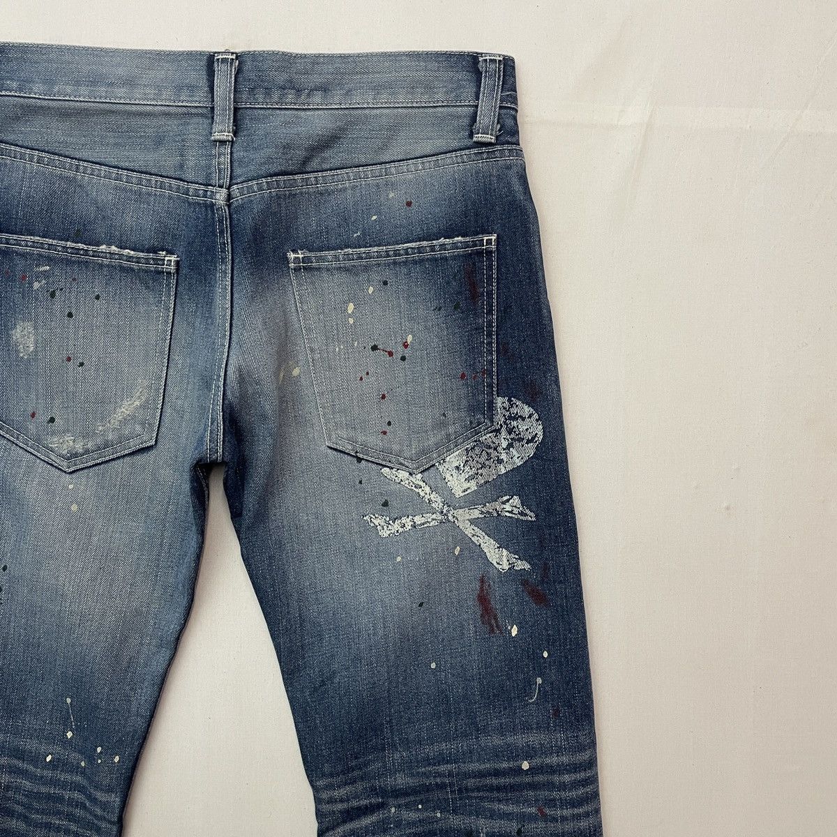 10 Deep × Japanese Brand Vintage DEEP Distreesed Splish Painter Denim Jeans Pants Size US 30 / EU 46 - 8 Thumbnail