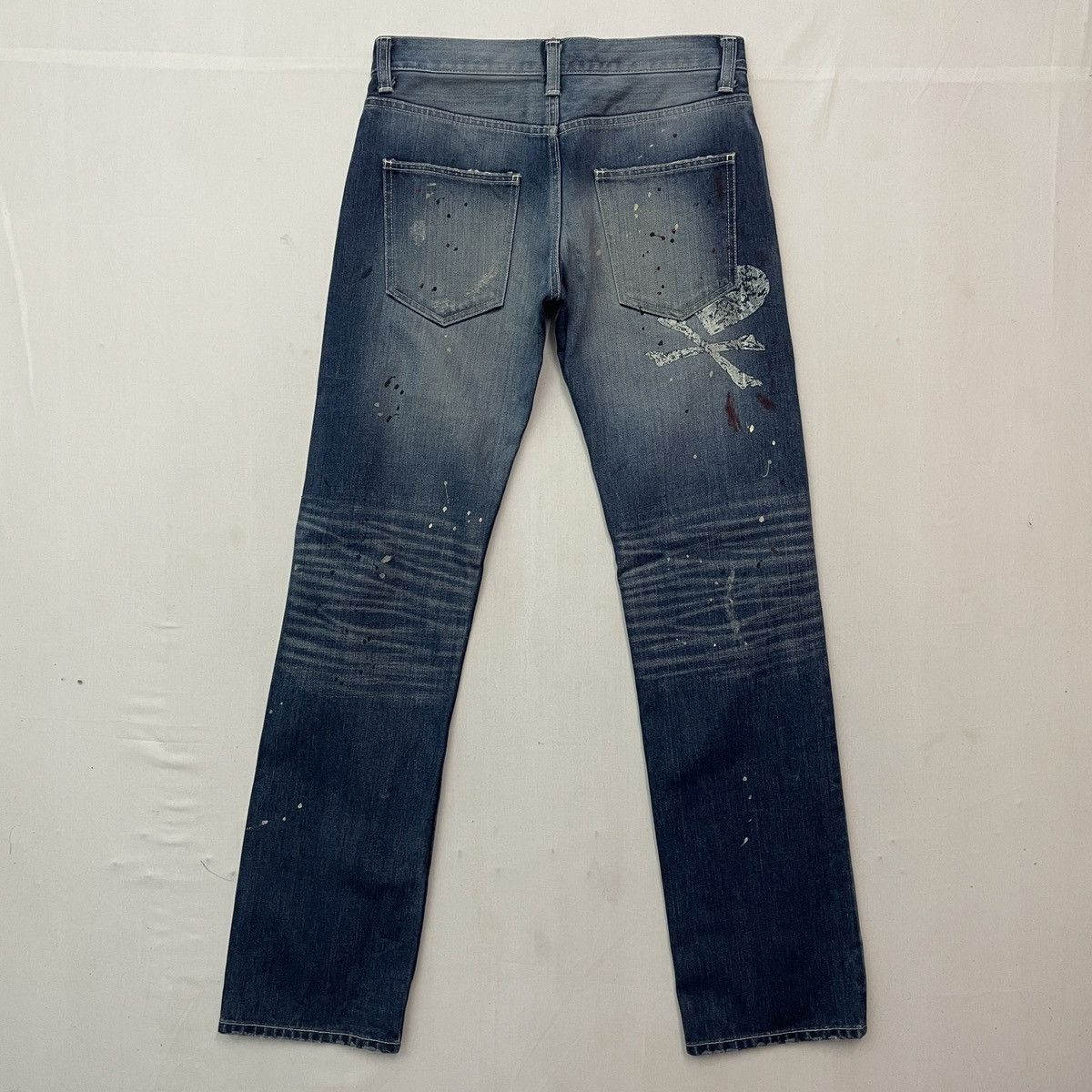 10 Deep × Japanese Brand Vintage DEEP Distreesed Splish Painter Denim Jeans Pants Size US 30 / EU 46 - 2 Thumbnail