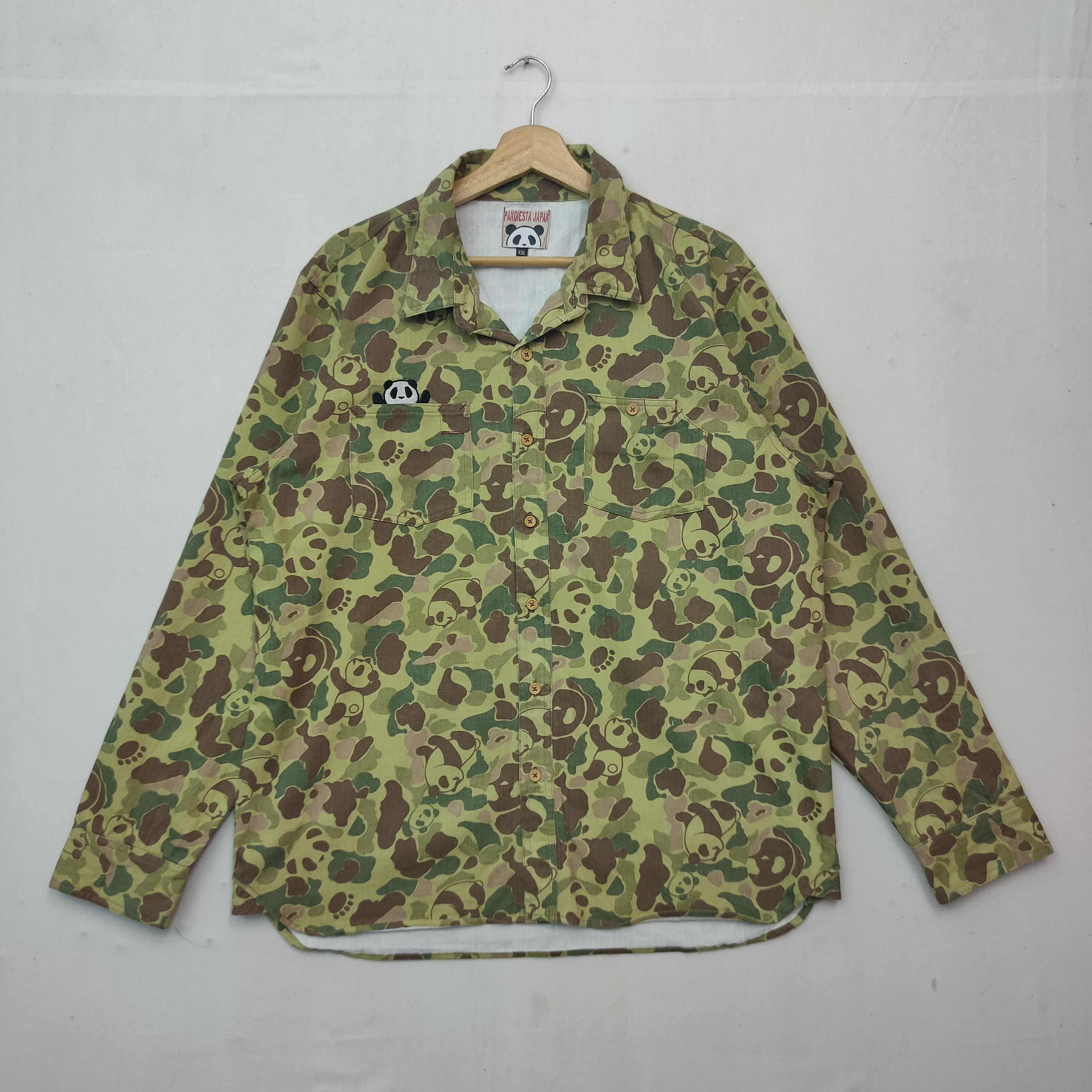 Japanese Brand Vintage PANDIESTA JAPAN Frog Skin Camo Jacket Size US L / EU 52-54 / 3 - 1 Thumbnail