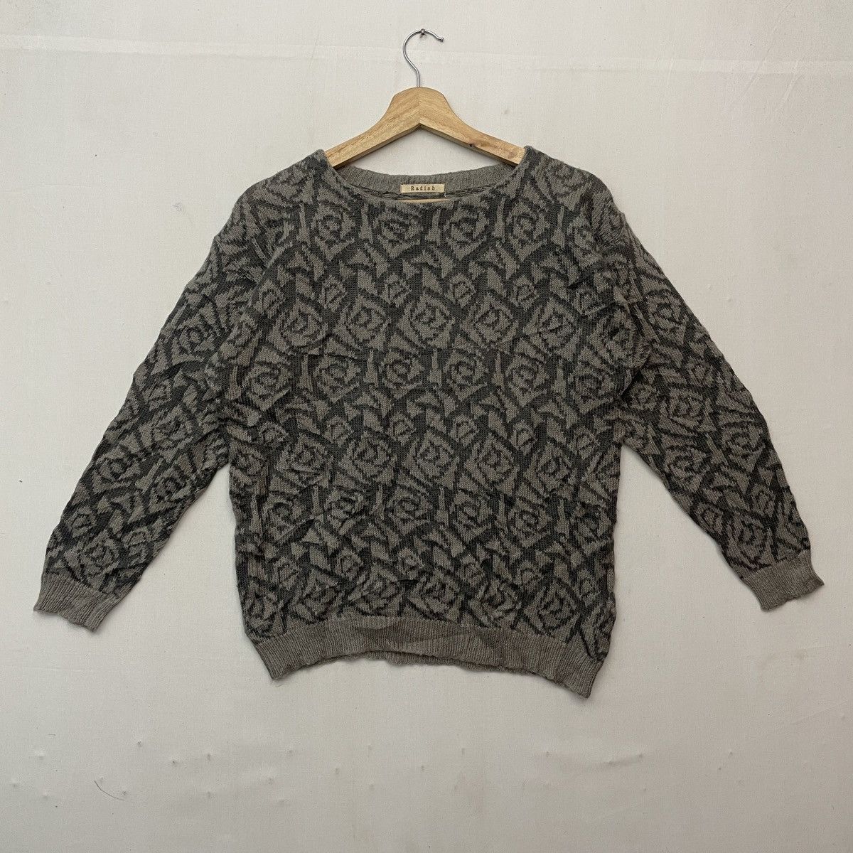 Aran Isles Knitwear Vtg‼️ RADISH Full Print Crewneck Knitwear Sweater Jumper Size US S / EU 44-46 / 1 - 1 Thumbnail