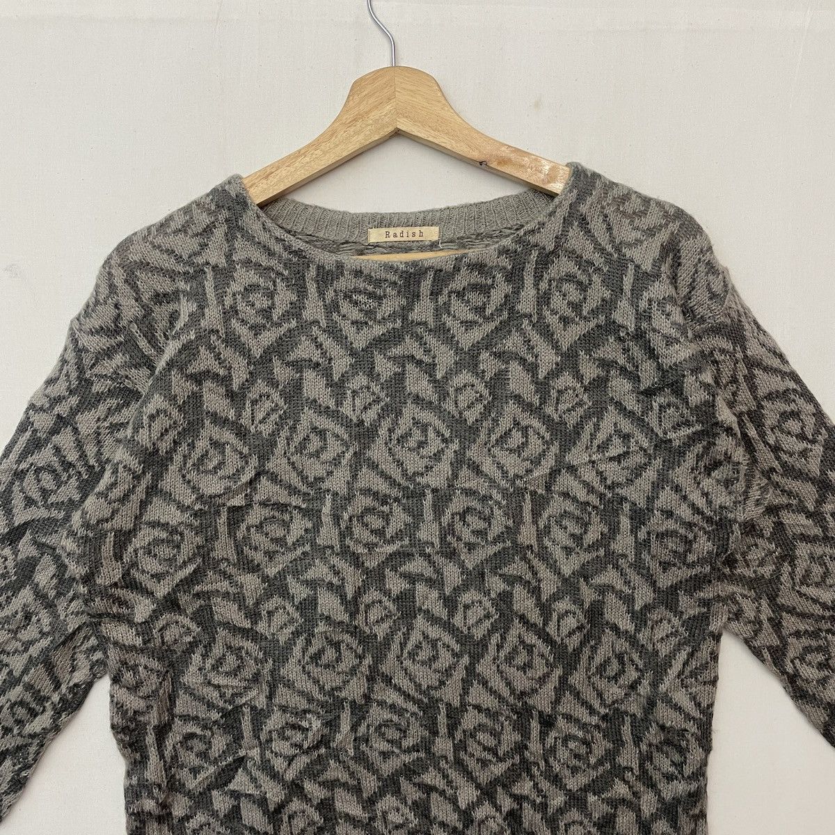 Aran Isles Knitwear Vtg‼️ RADISH Full Print Crewneck Knitwear Sweater Jumper Size US S / EU 44-46 / 1 - 2 Thumbnail