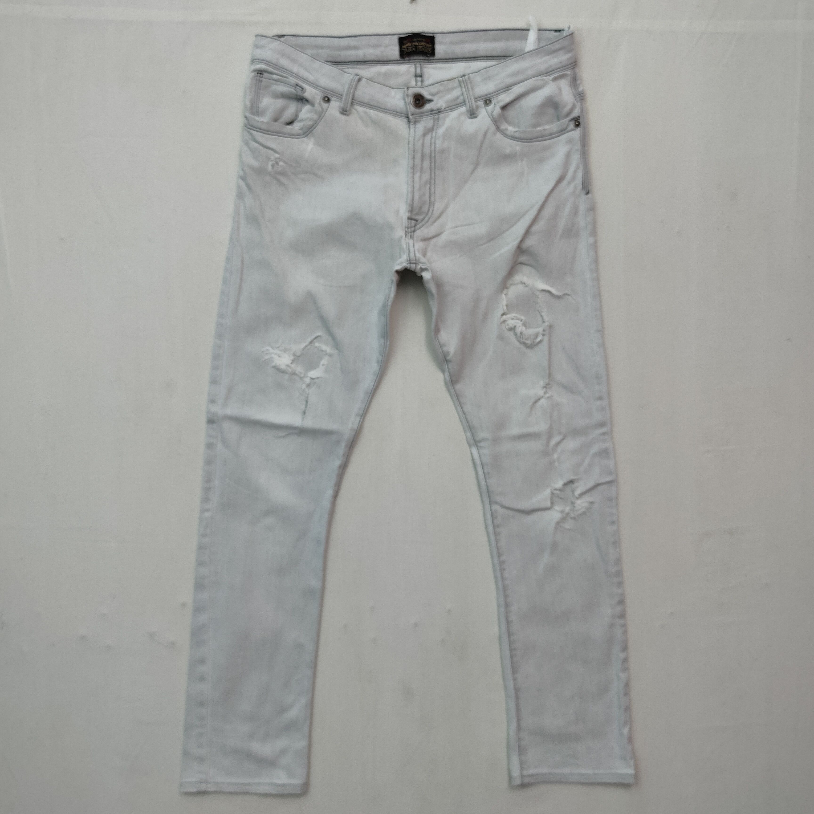 Zara Vintage Distress ZARA Five Pocket Denim Jeans pants Size US 33 - 1 Thumbnail