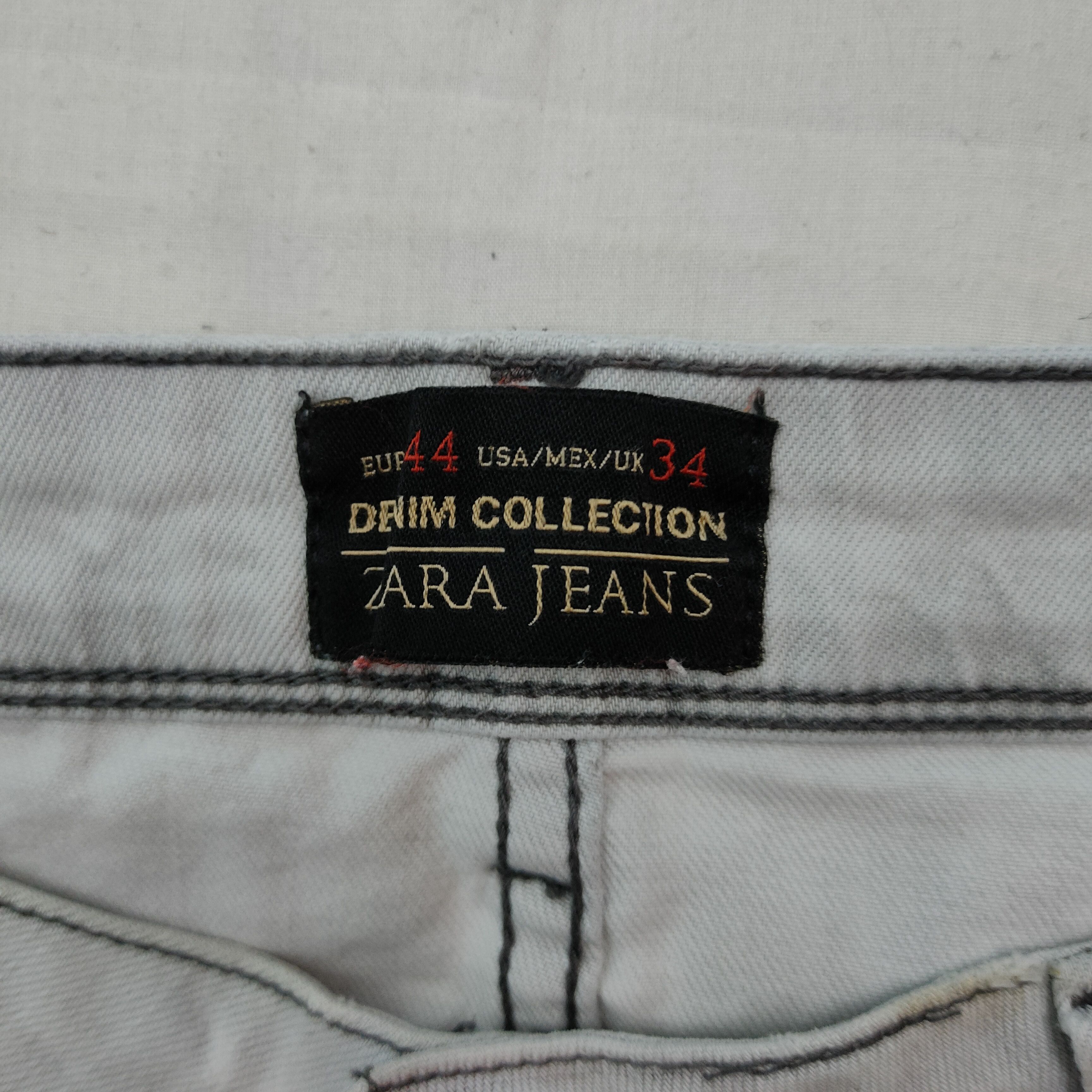 Zara Vintage Distress ZARA Five Pocket Denim Jeans pants Size US 33 - 3 Thumbnail