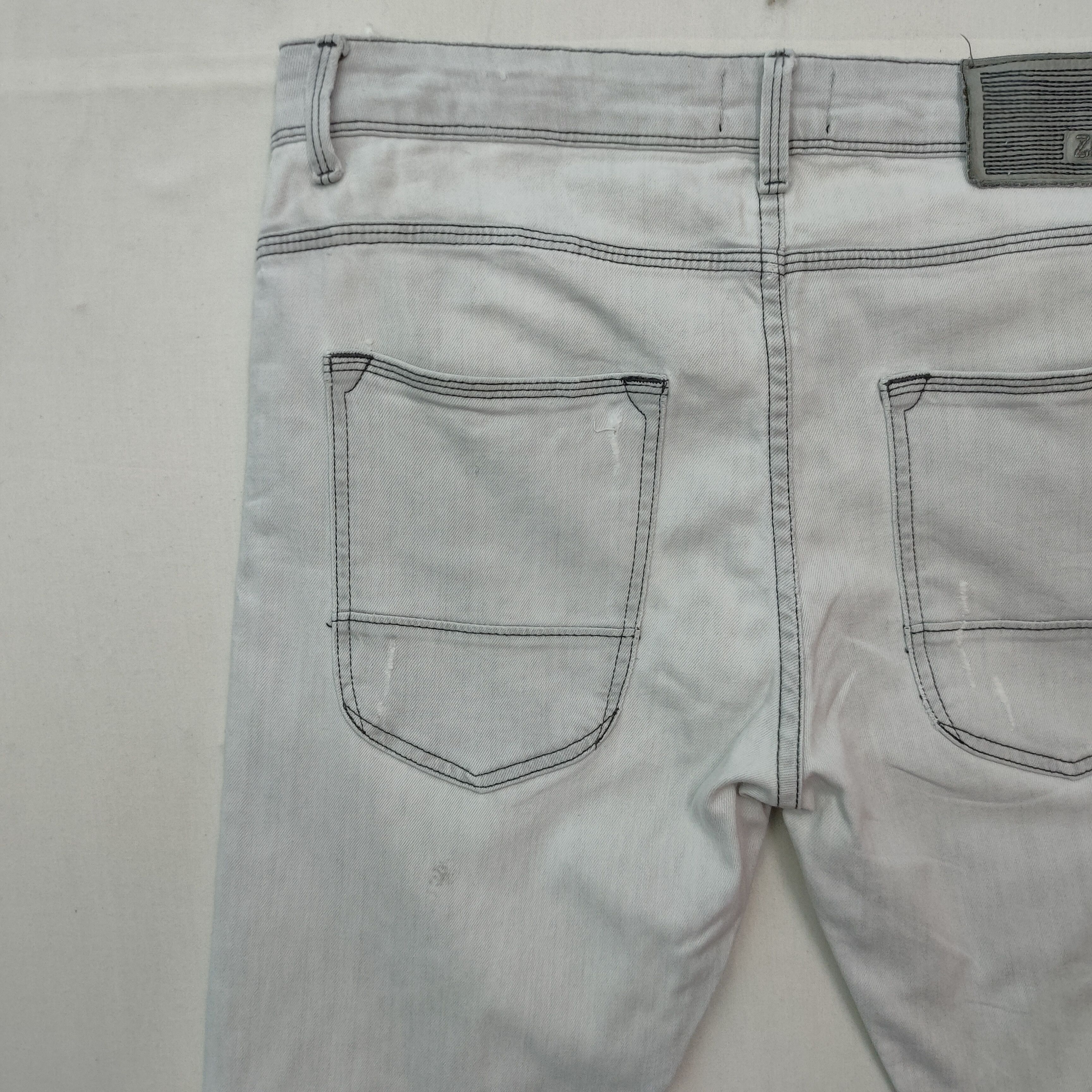 Zara Vintage Distress ZARA Five Pocket Denim Jeans pants Size US 33 - 8 Thumbnail